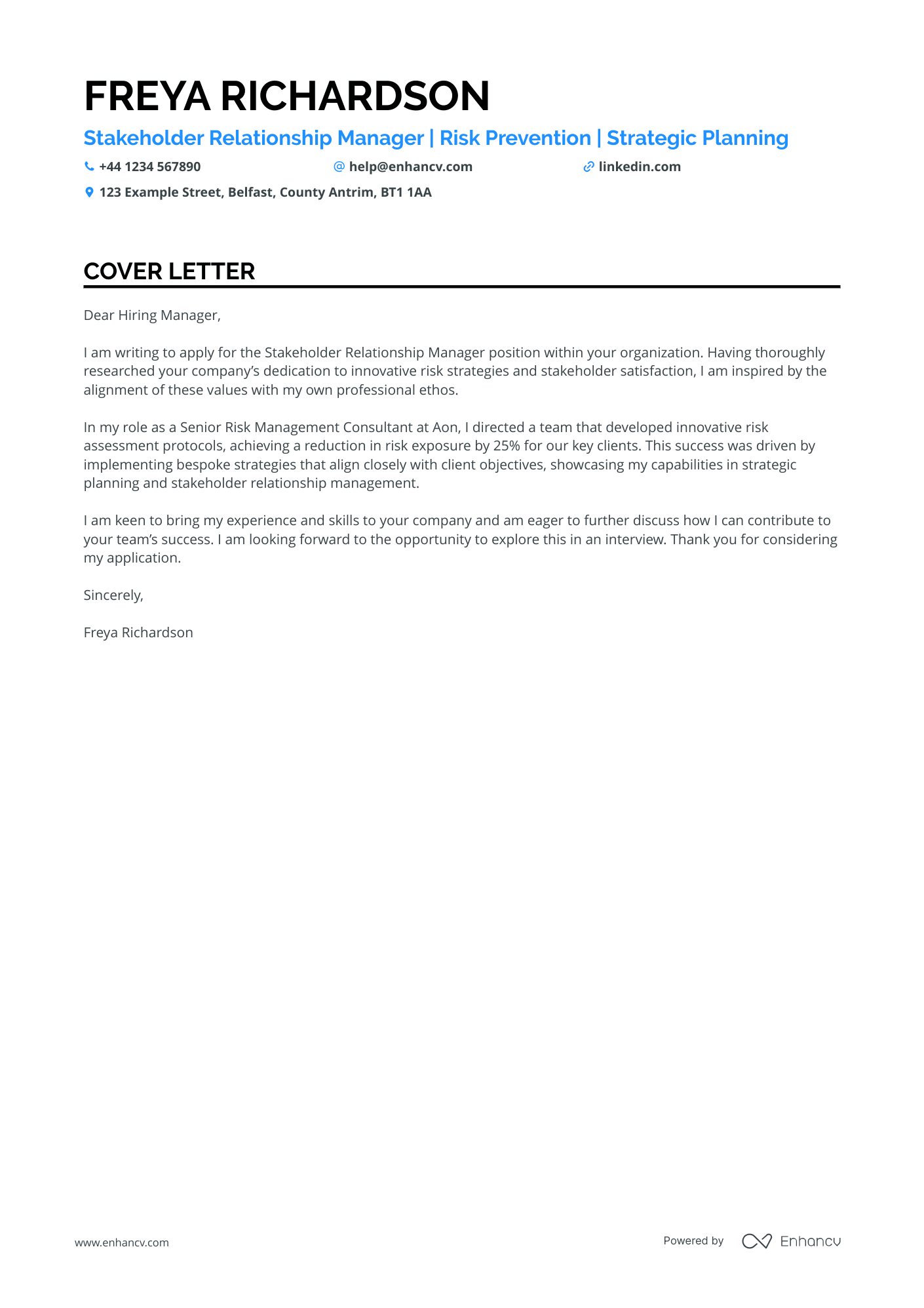 Cover Letter Example