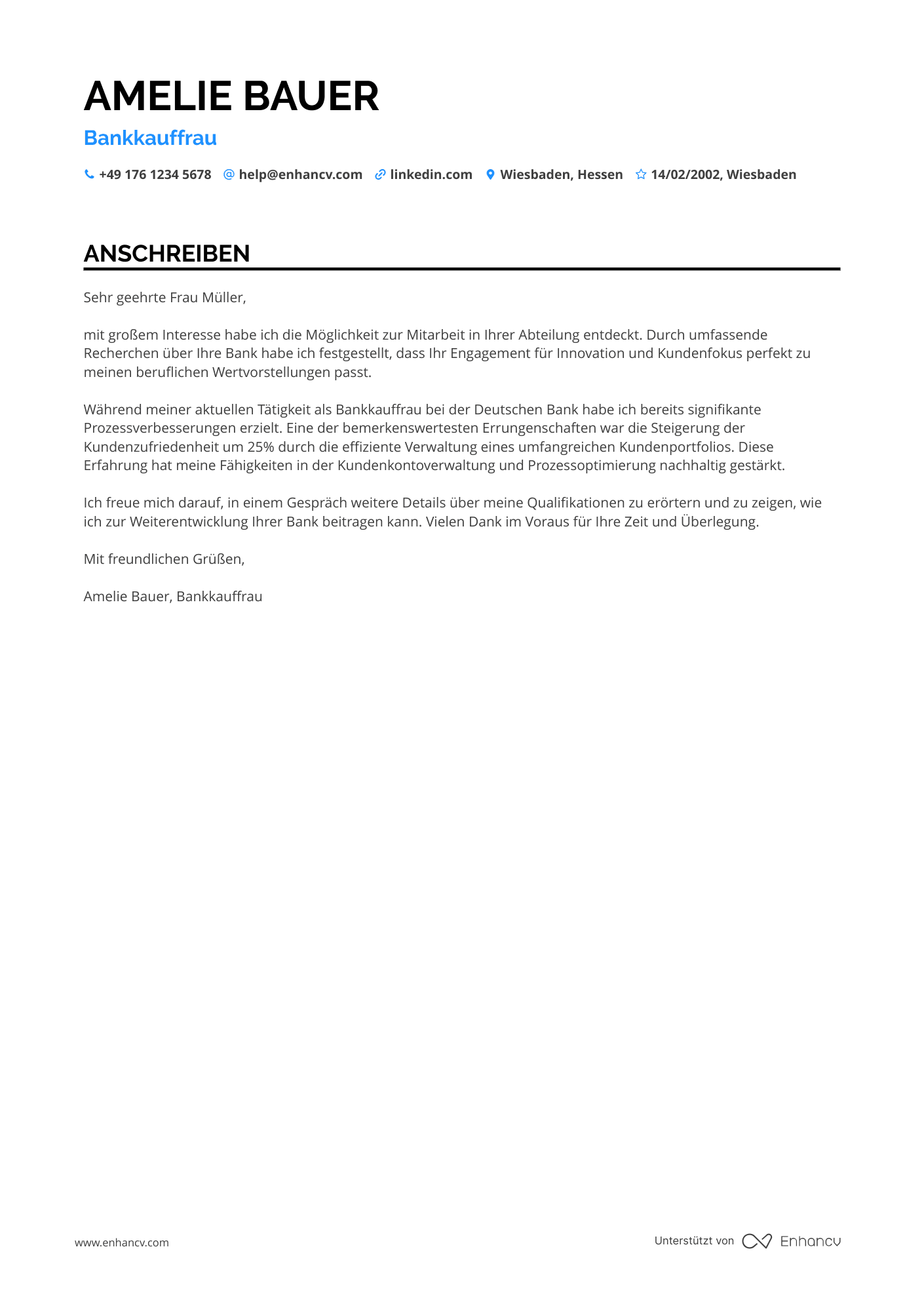 Cover Letter Example