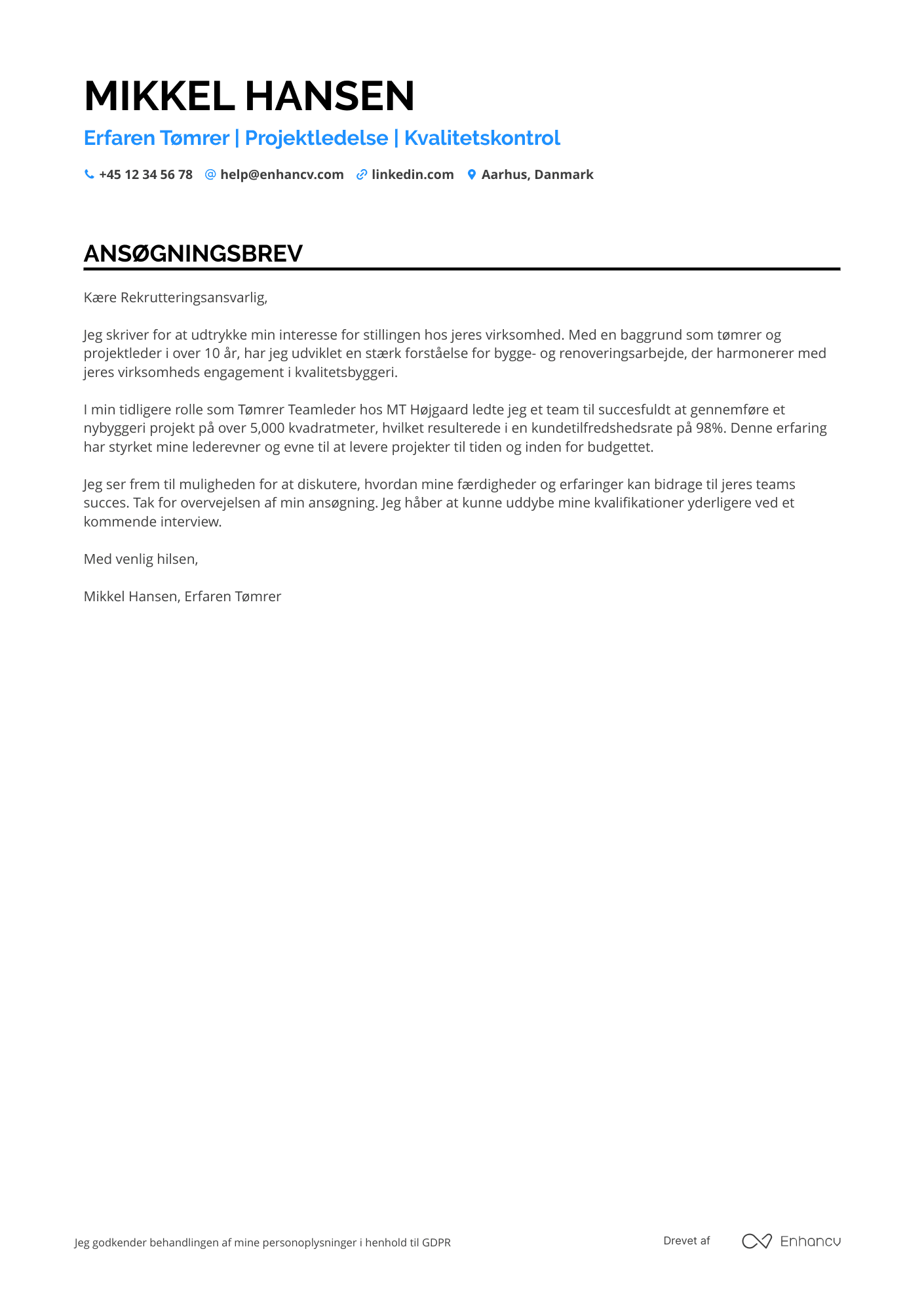 Cover Letter Example