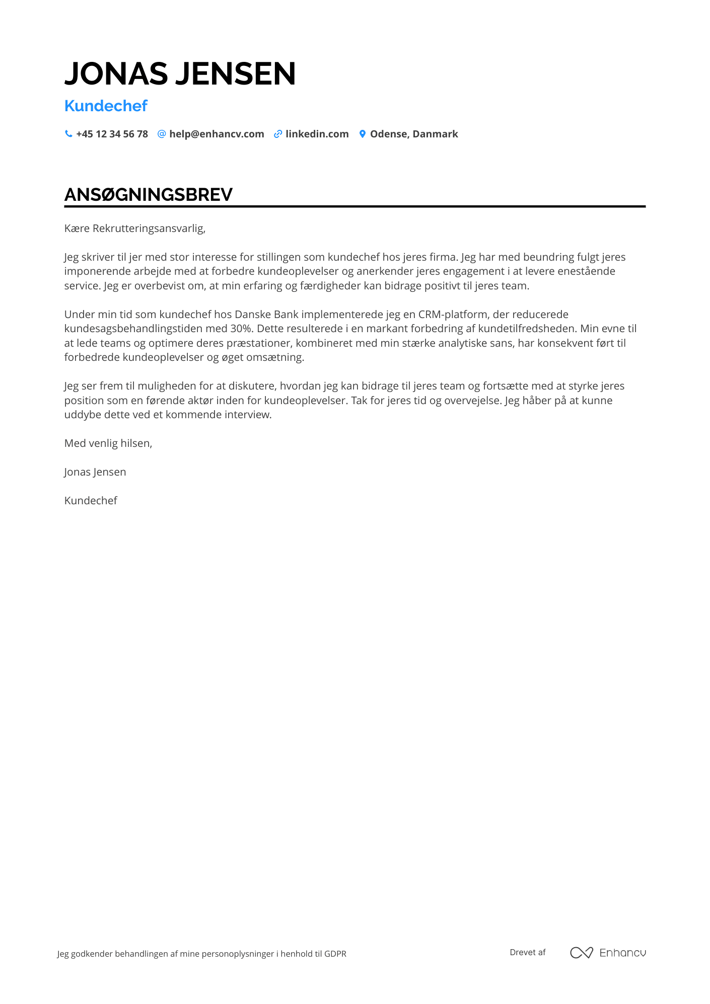 Cover Letter Example