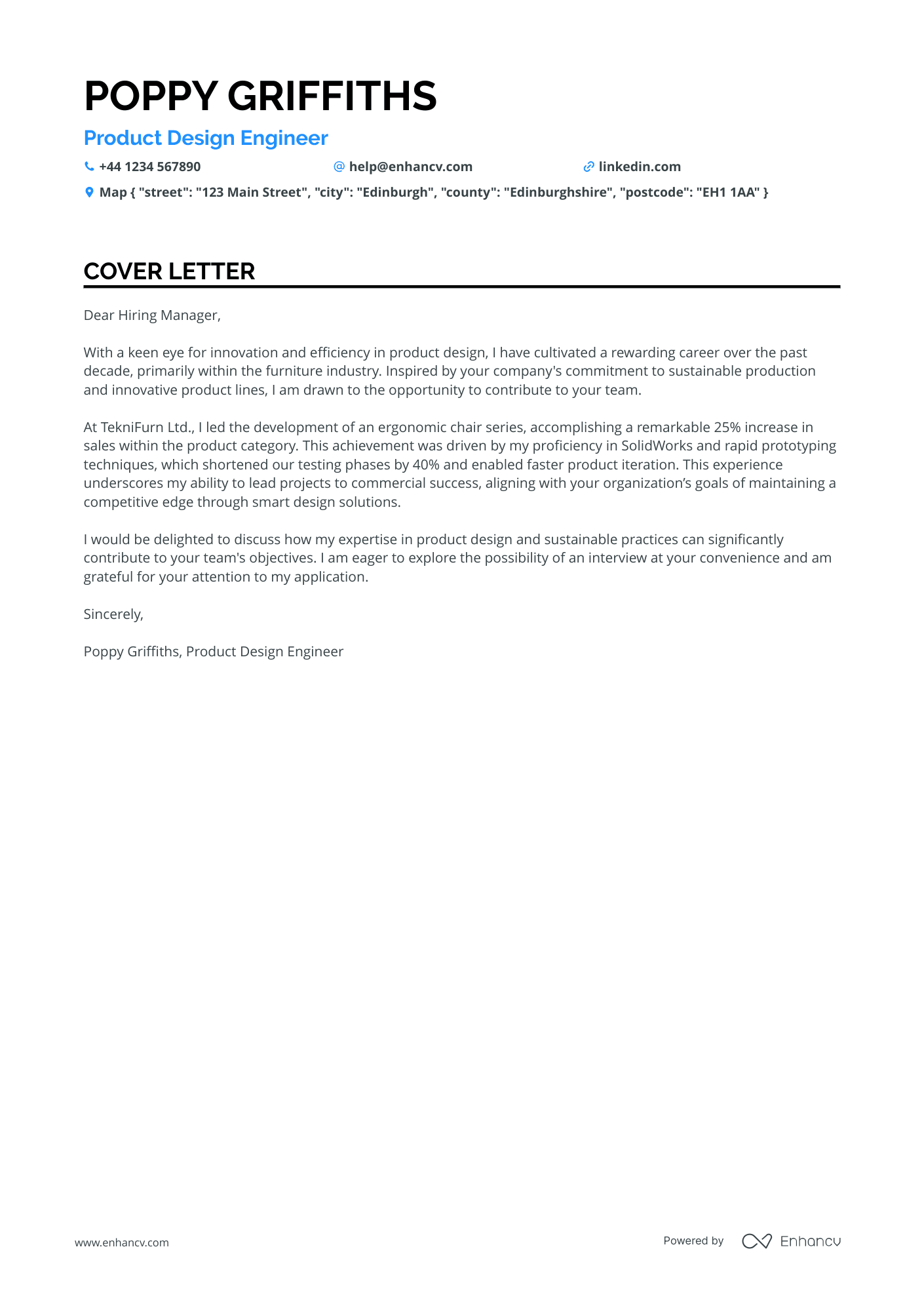 Cover Letter Example