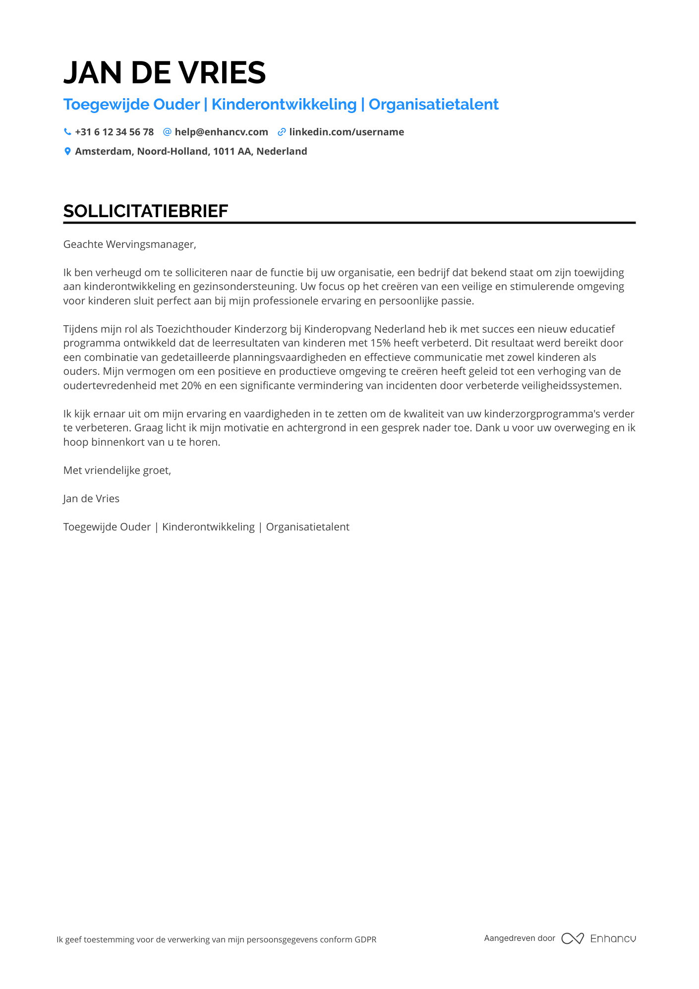 Cover Letter Example
