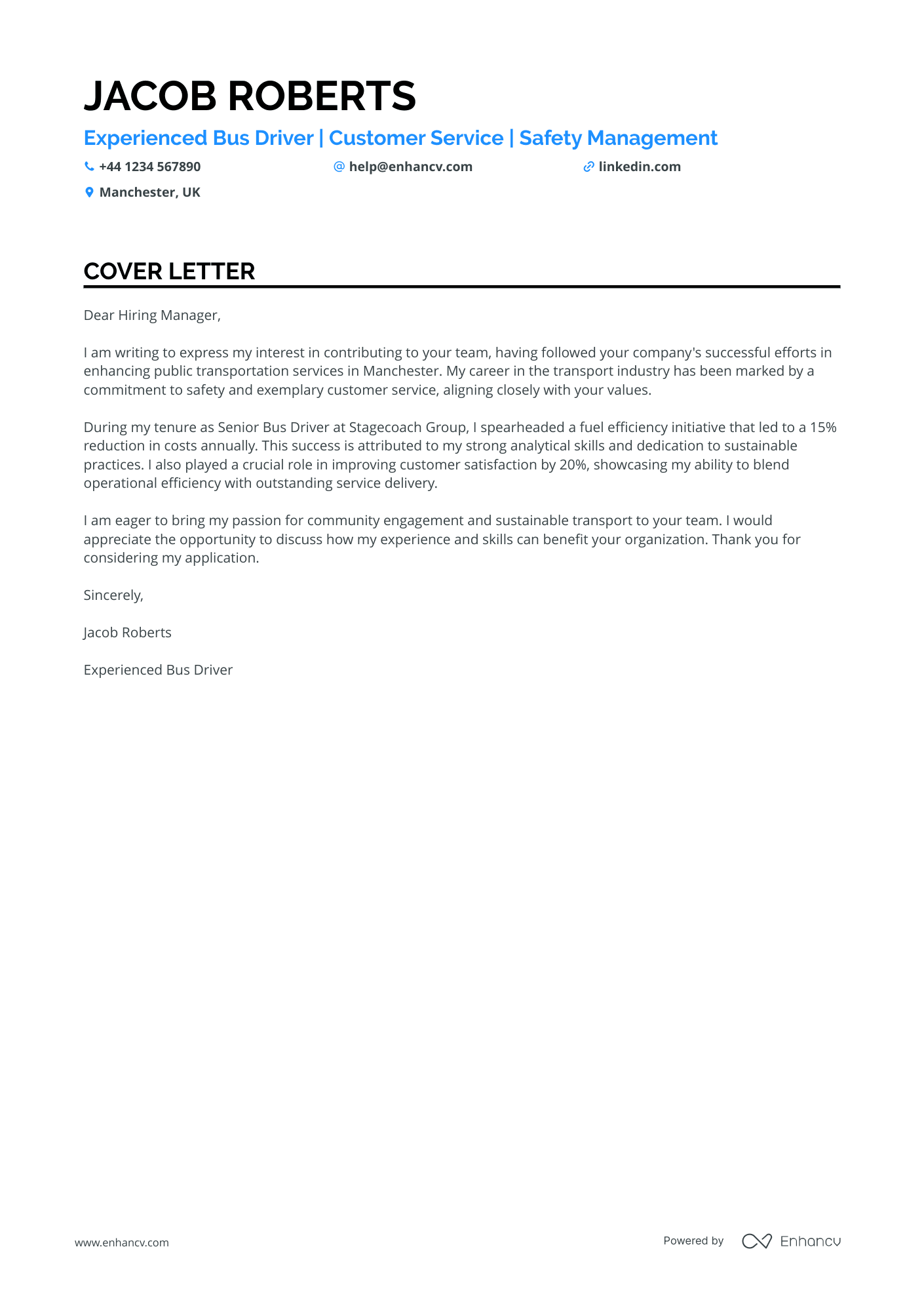 Cover Letter Example
