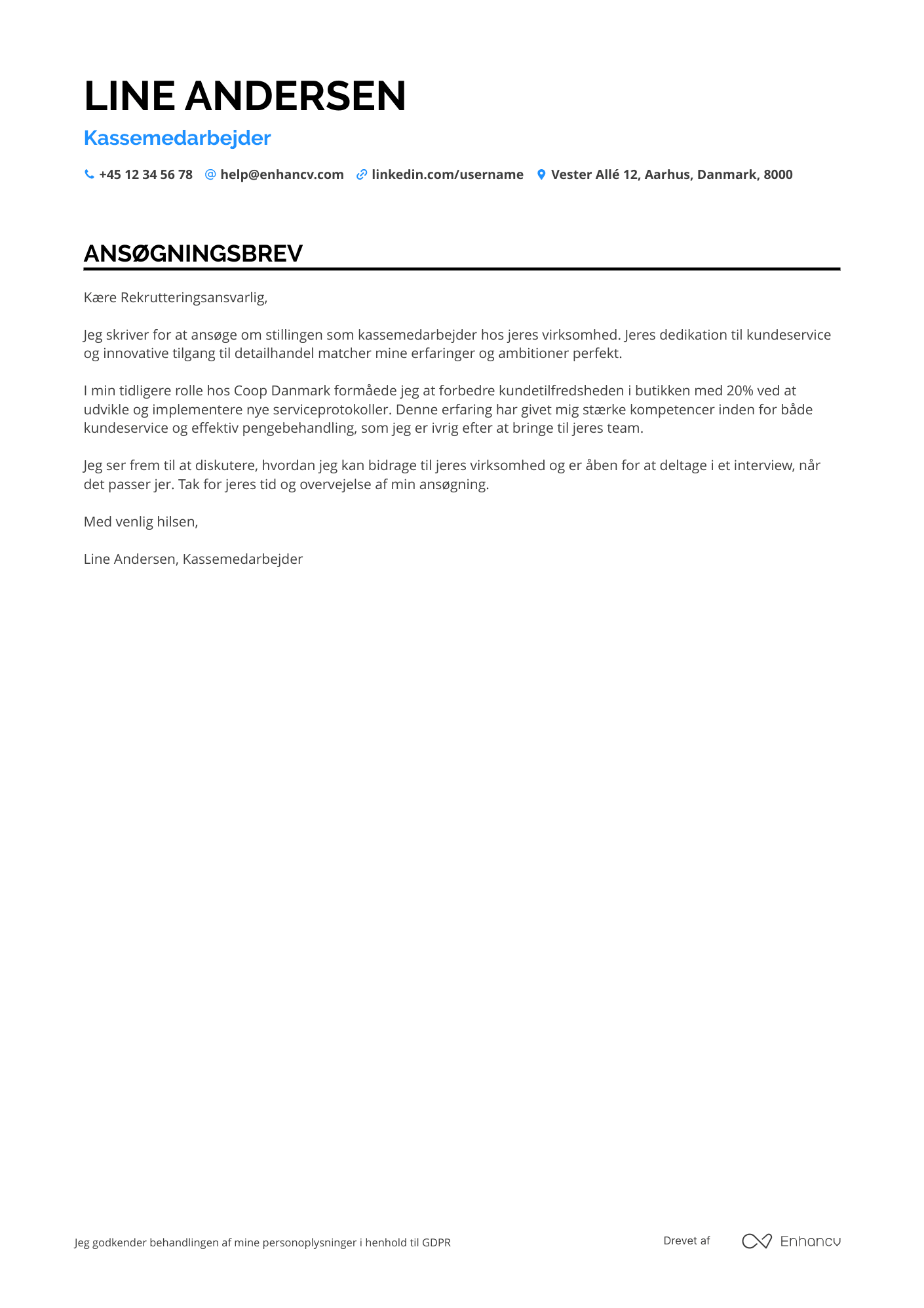 Cover Letter Example