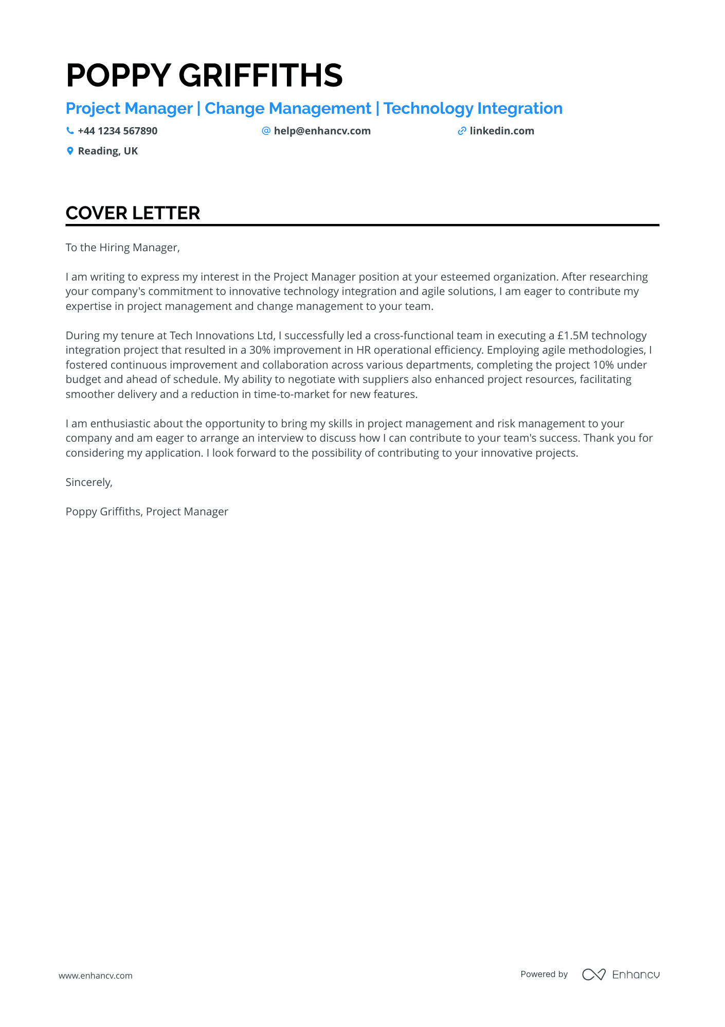 Cover Letter Example