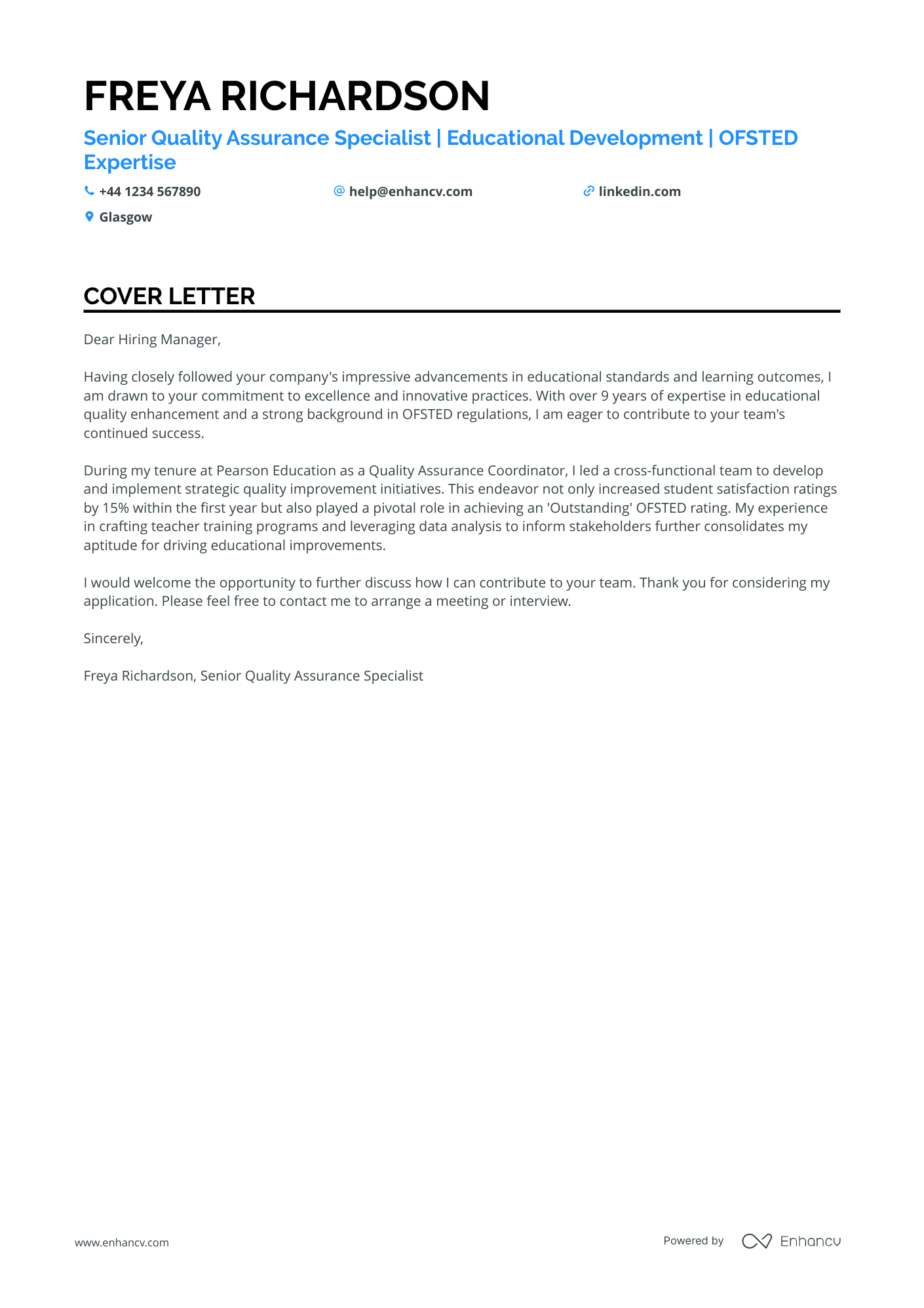 Cover Letter Example
