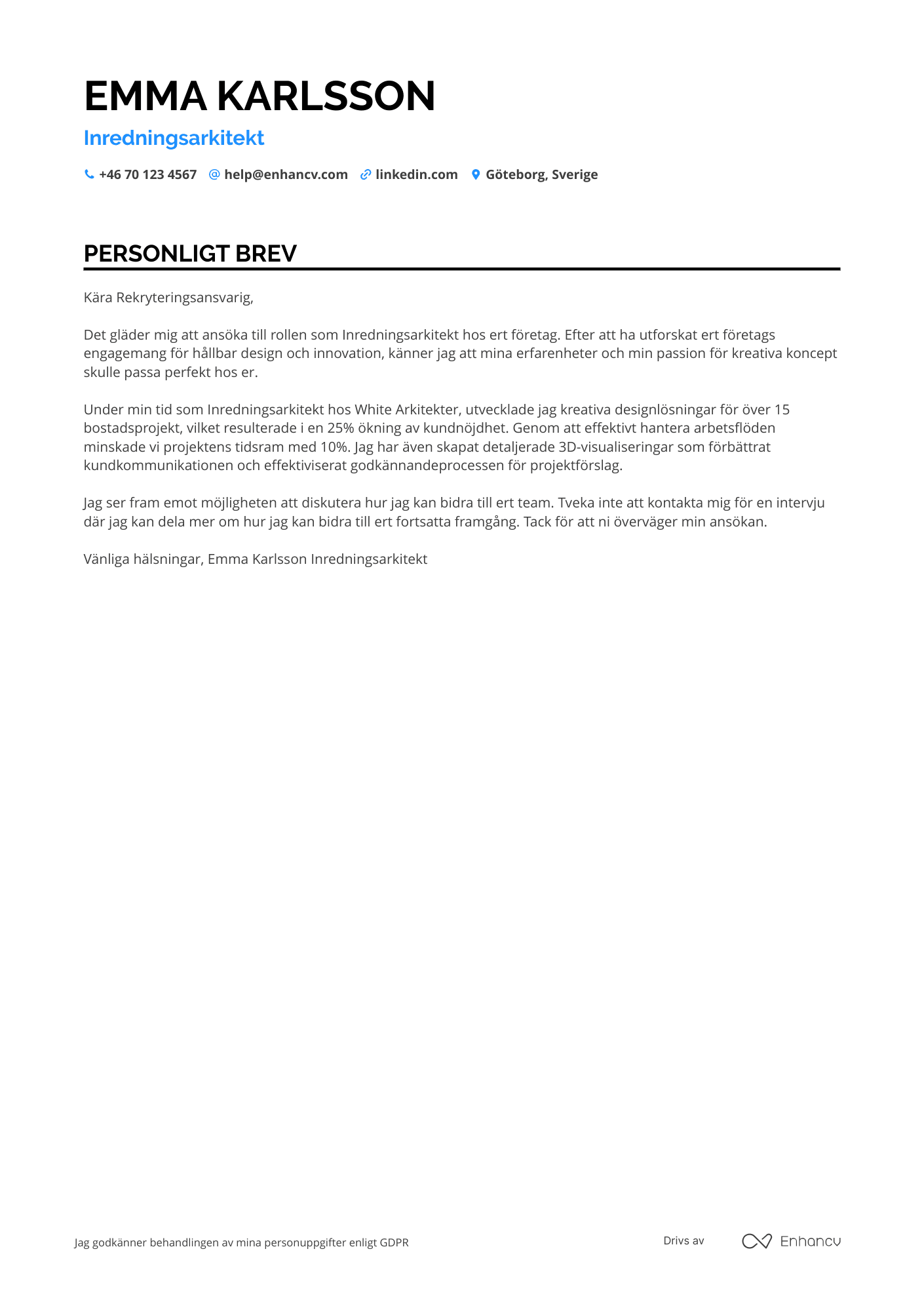 Cover Letter Example