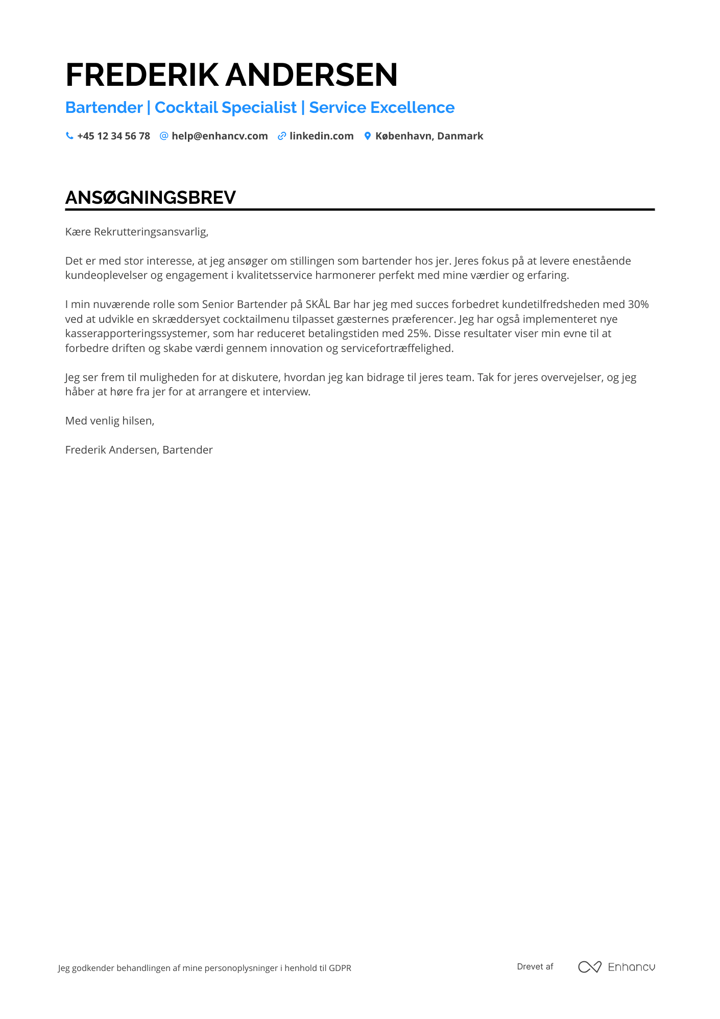 Cover Letter Example