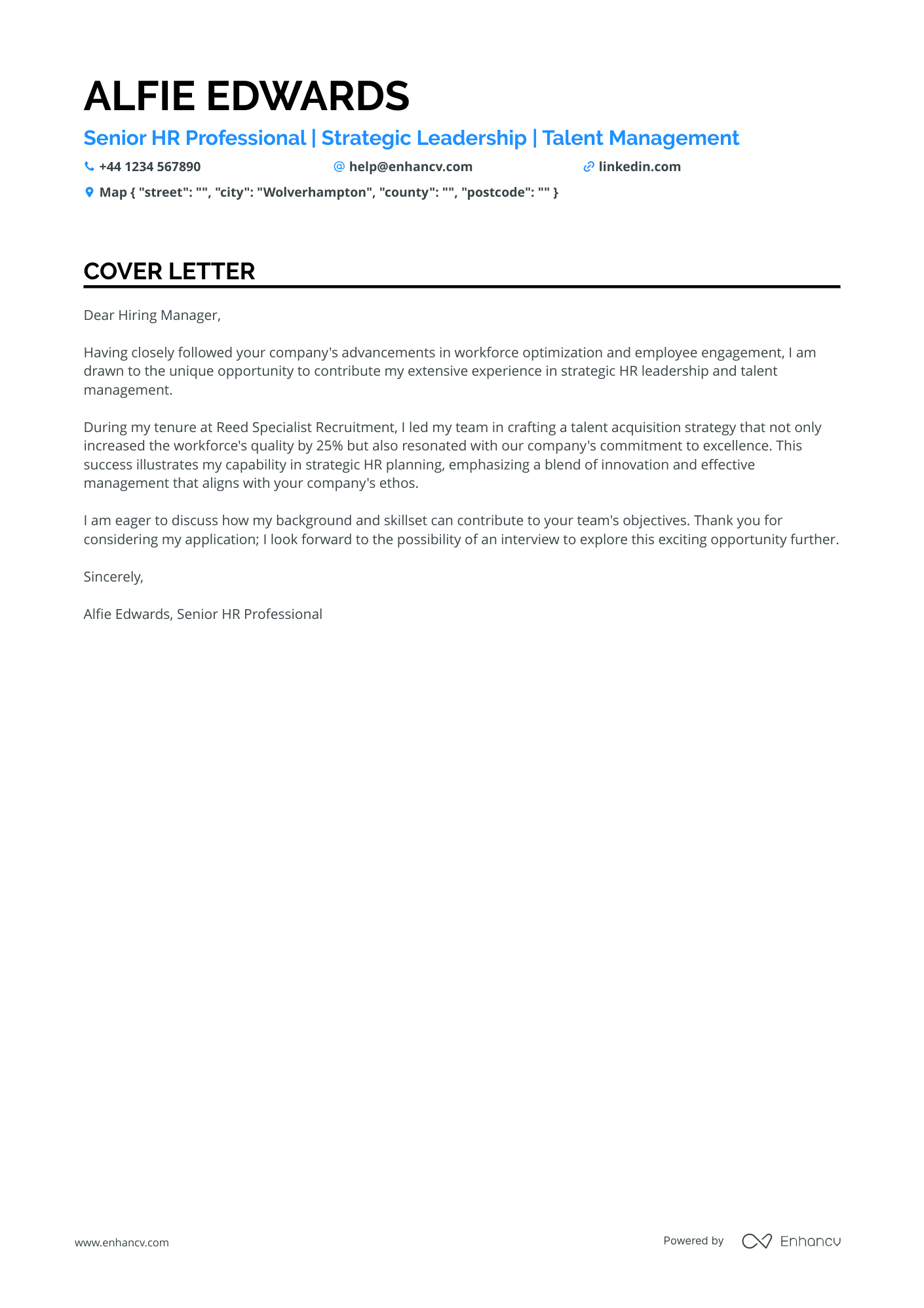 Cover Letter Example