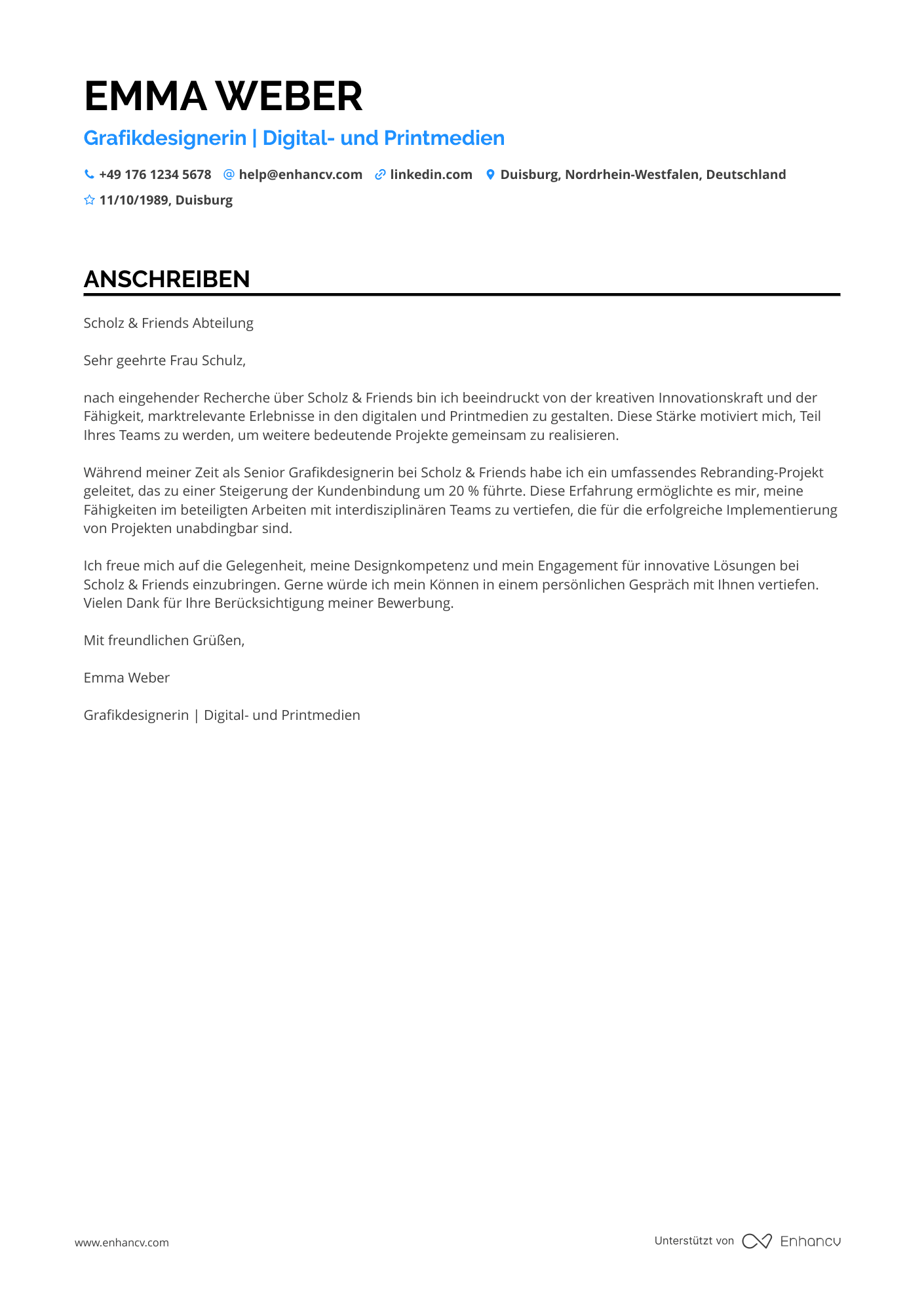 Cover Letter Example