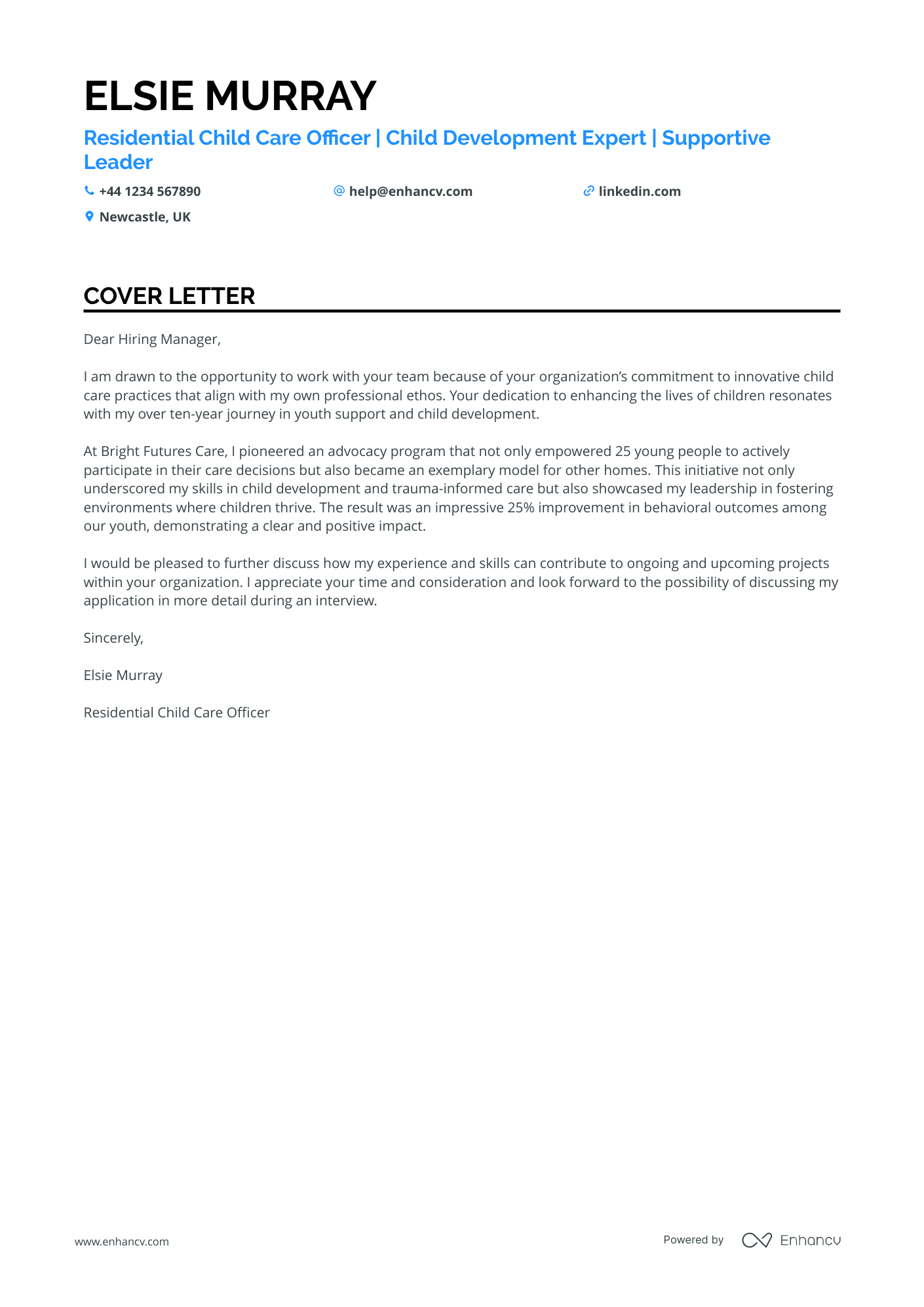 Cover Letter Example