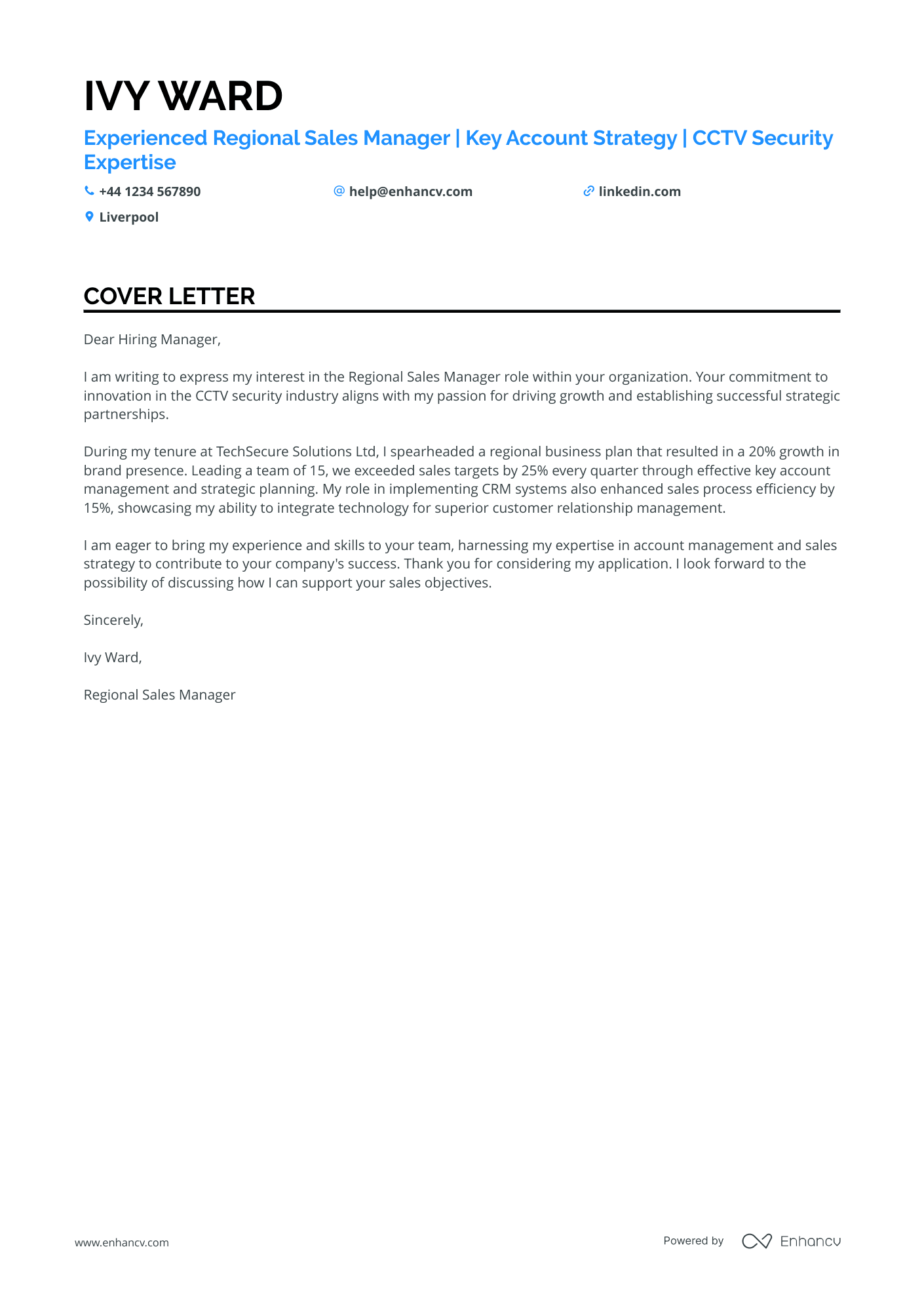 Cover Letter Example