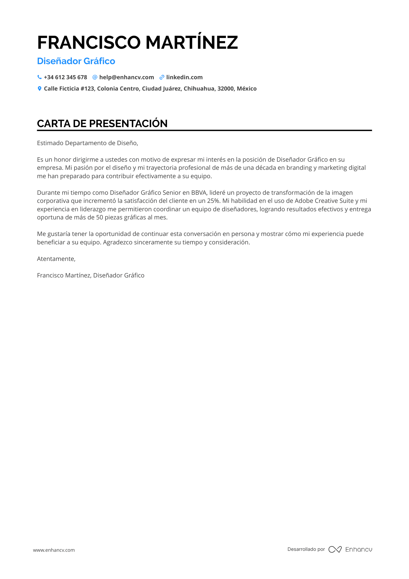 Cover Letter Example