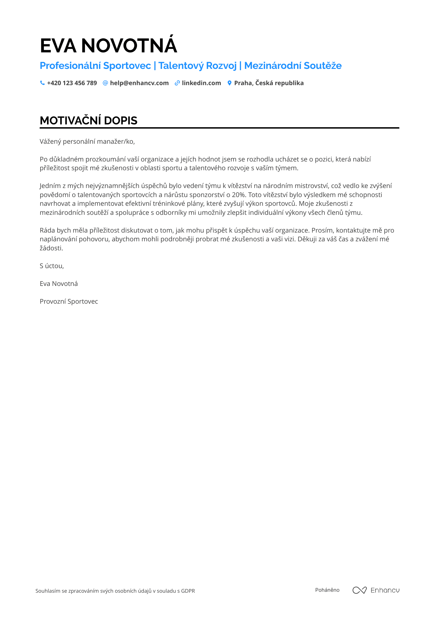 Cover Letter Example