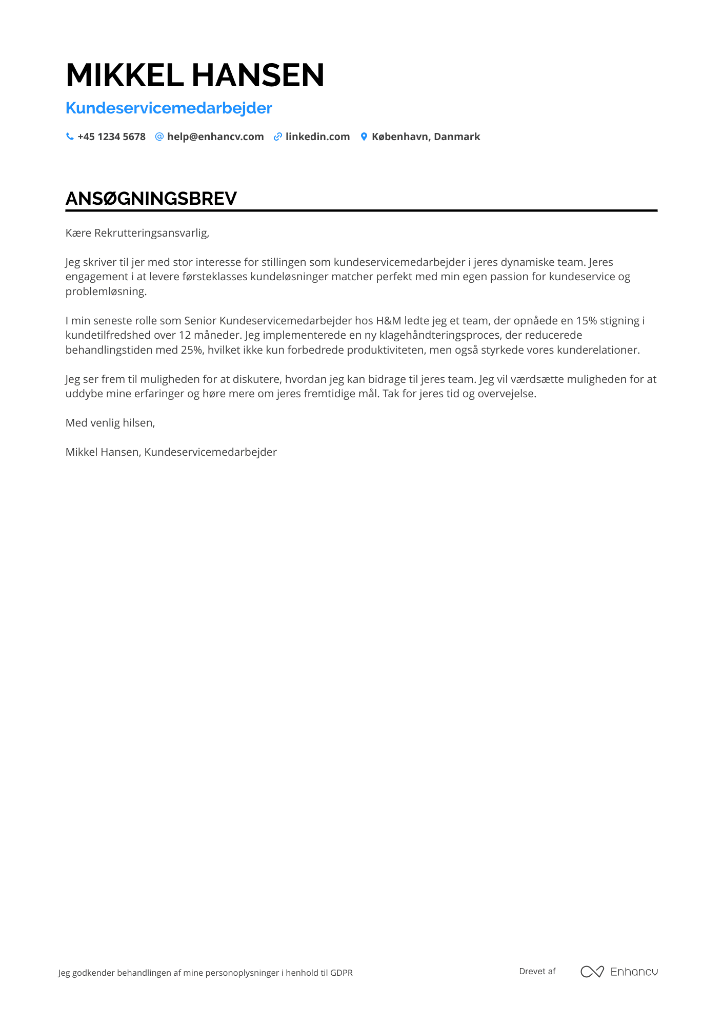 Cover Letter Example
