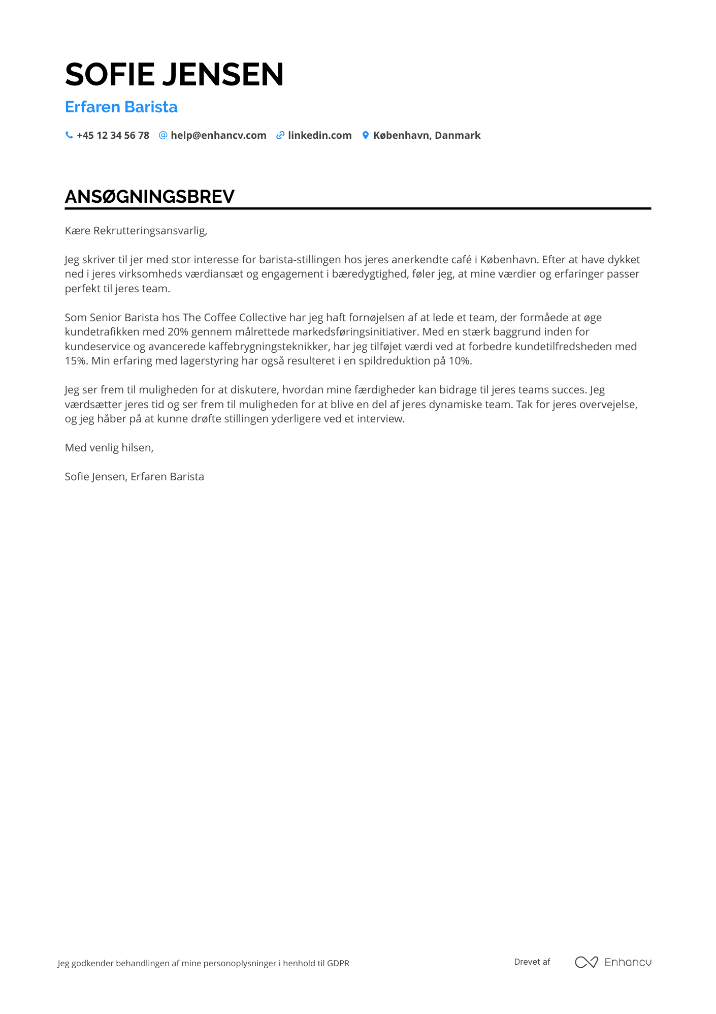 Cover Letter Example