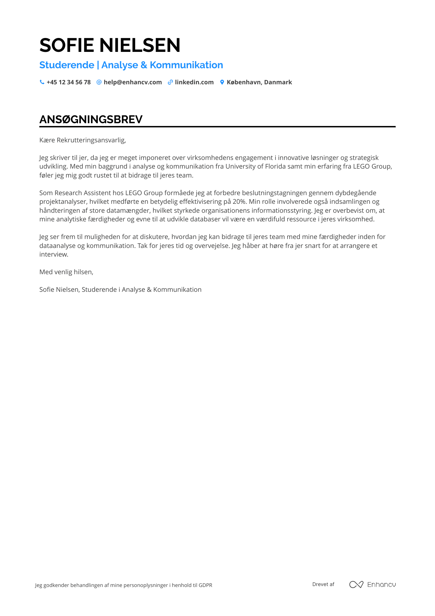 Cover Letter Example