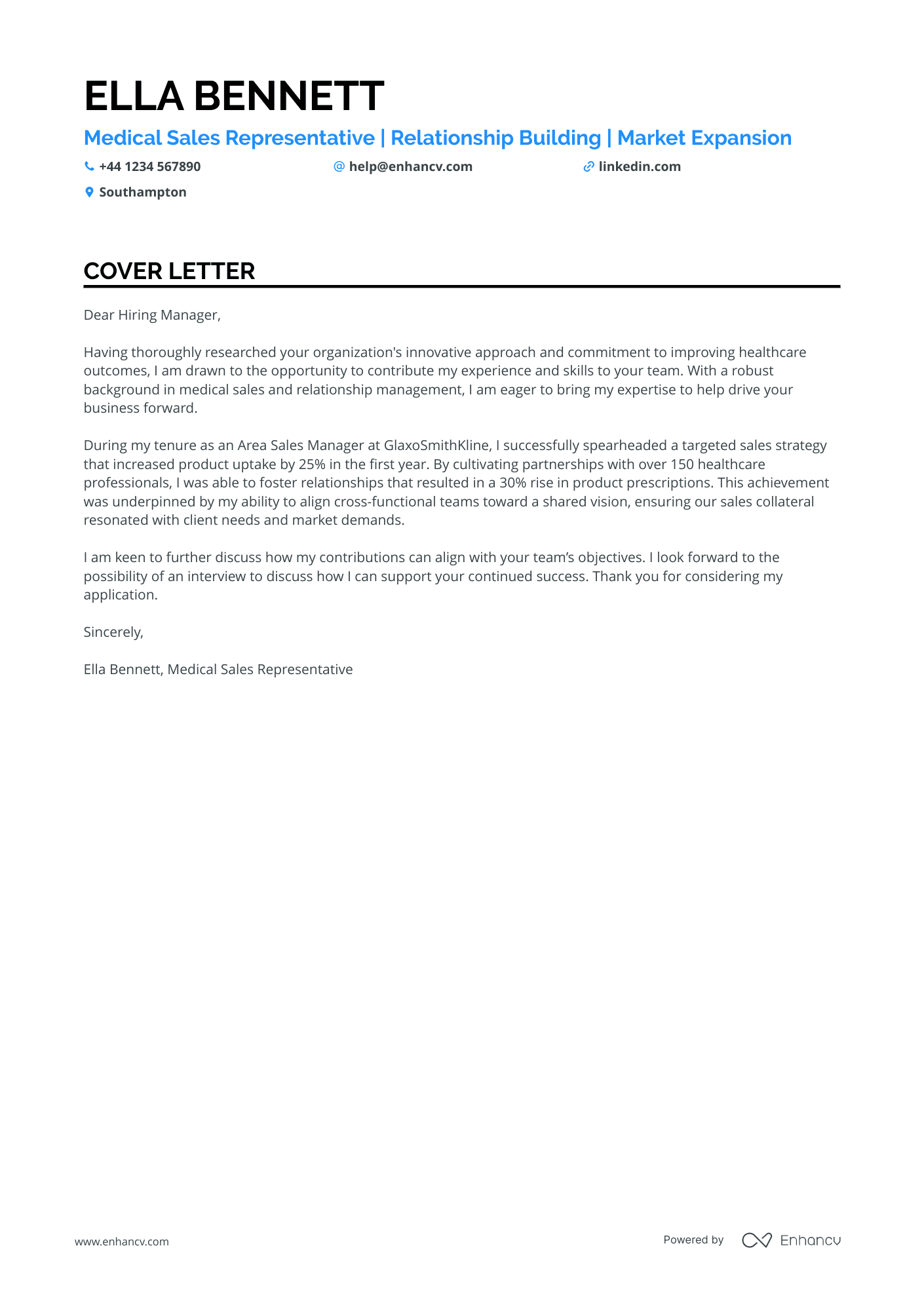 Cover Letter Example
