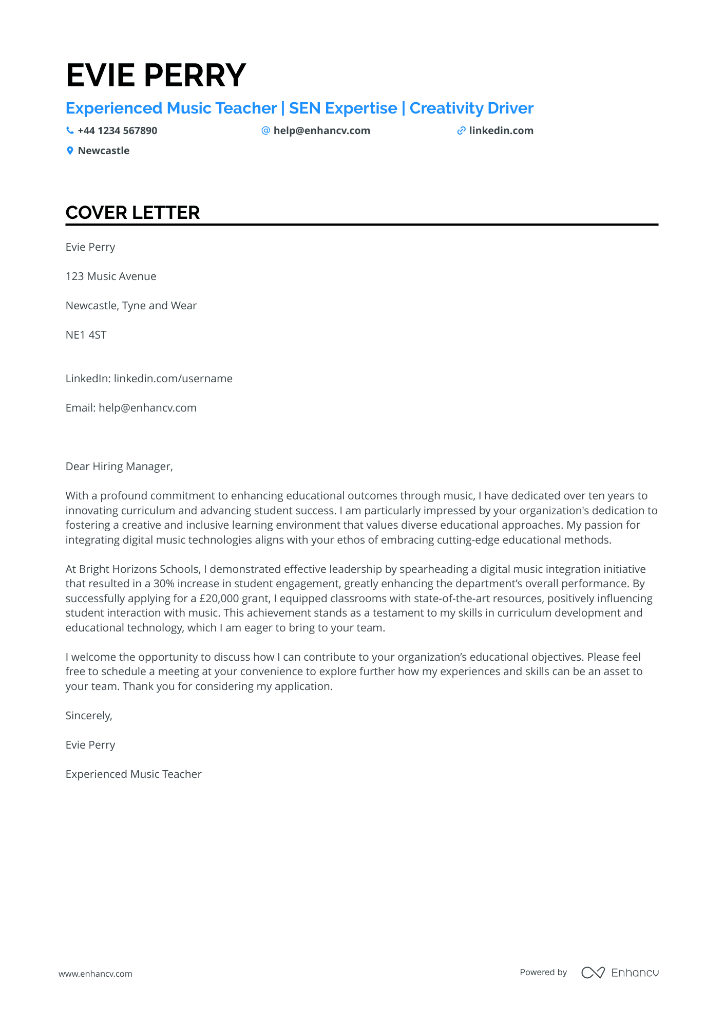 Cover Letter Example