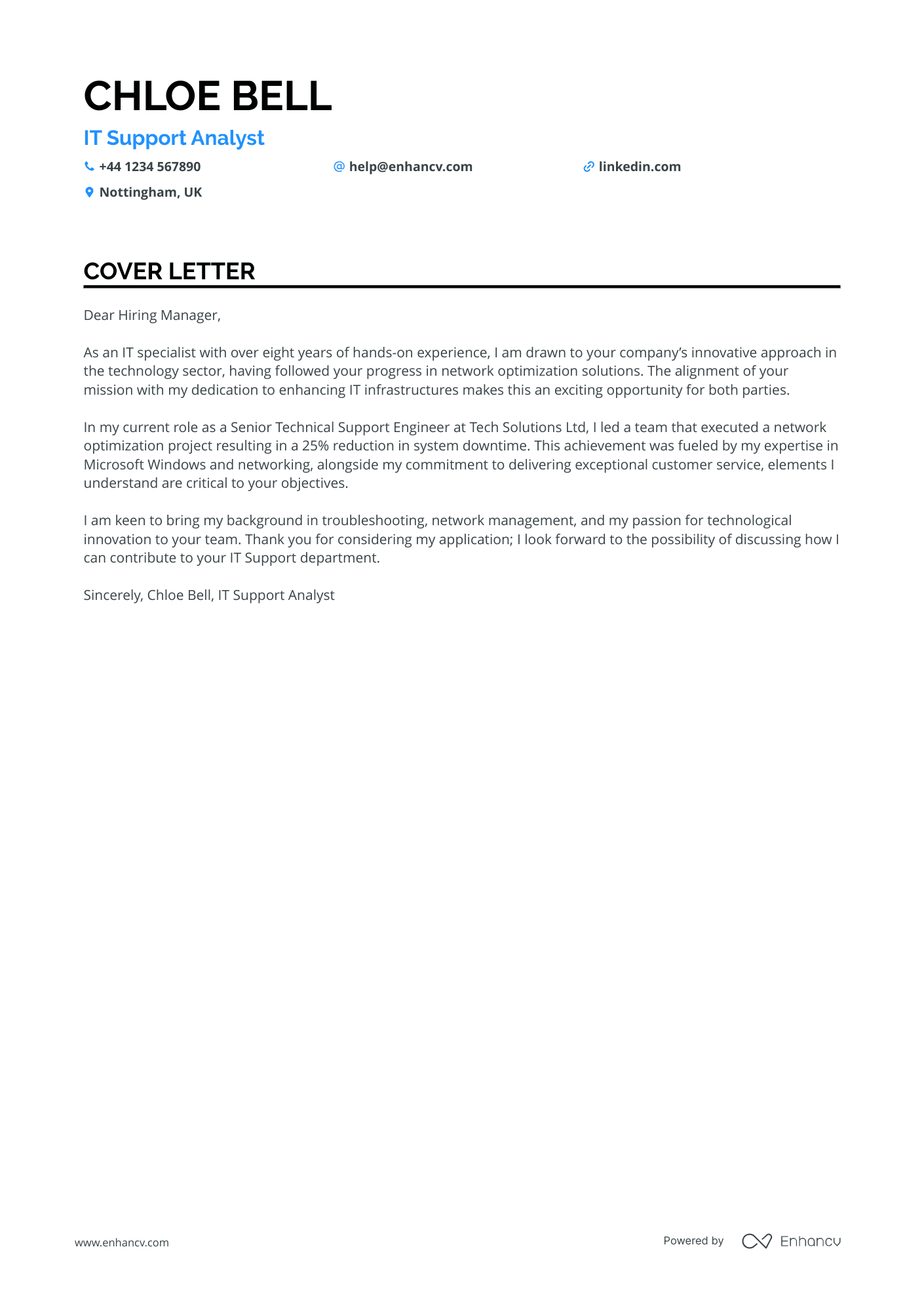 Cover Letter Example