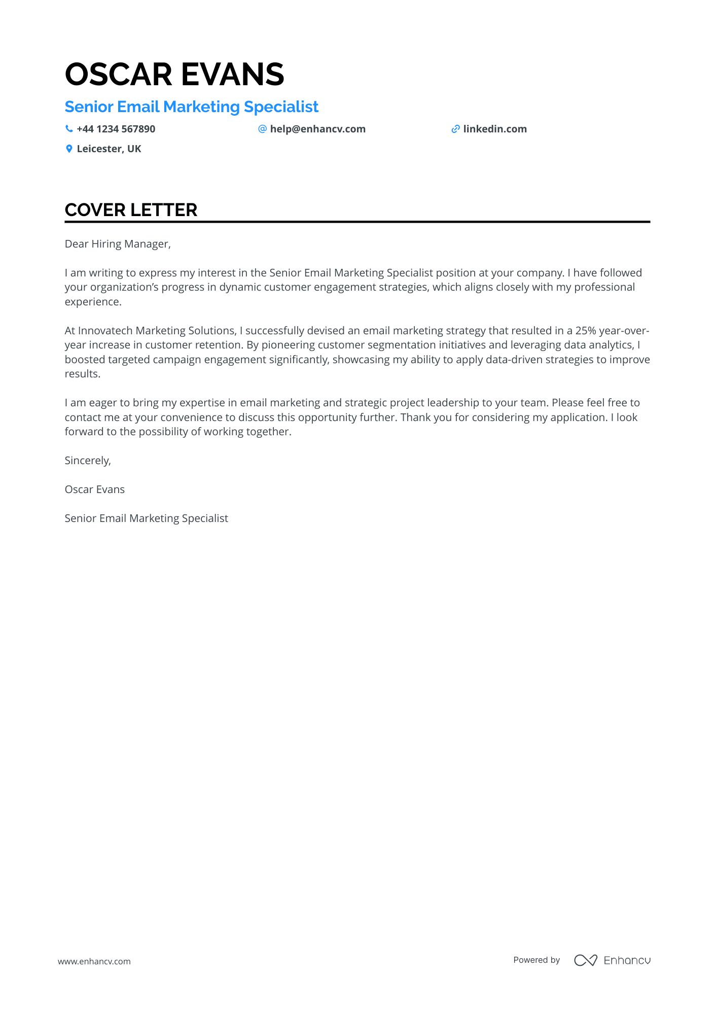 Cover Letter Example