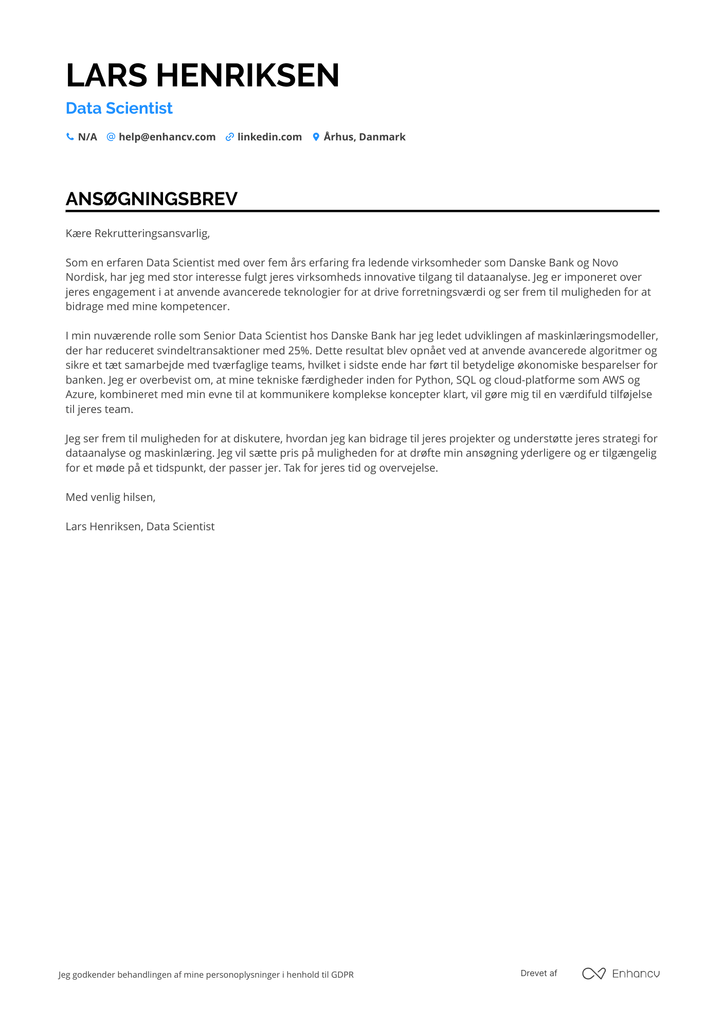 Cover Letter Example