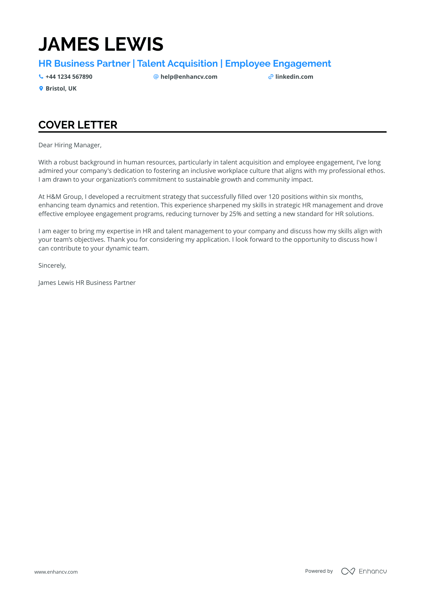 Cover Letter Example