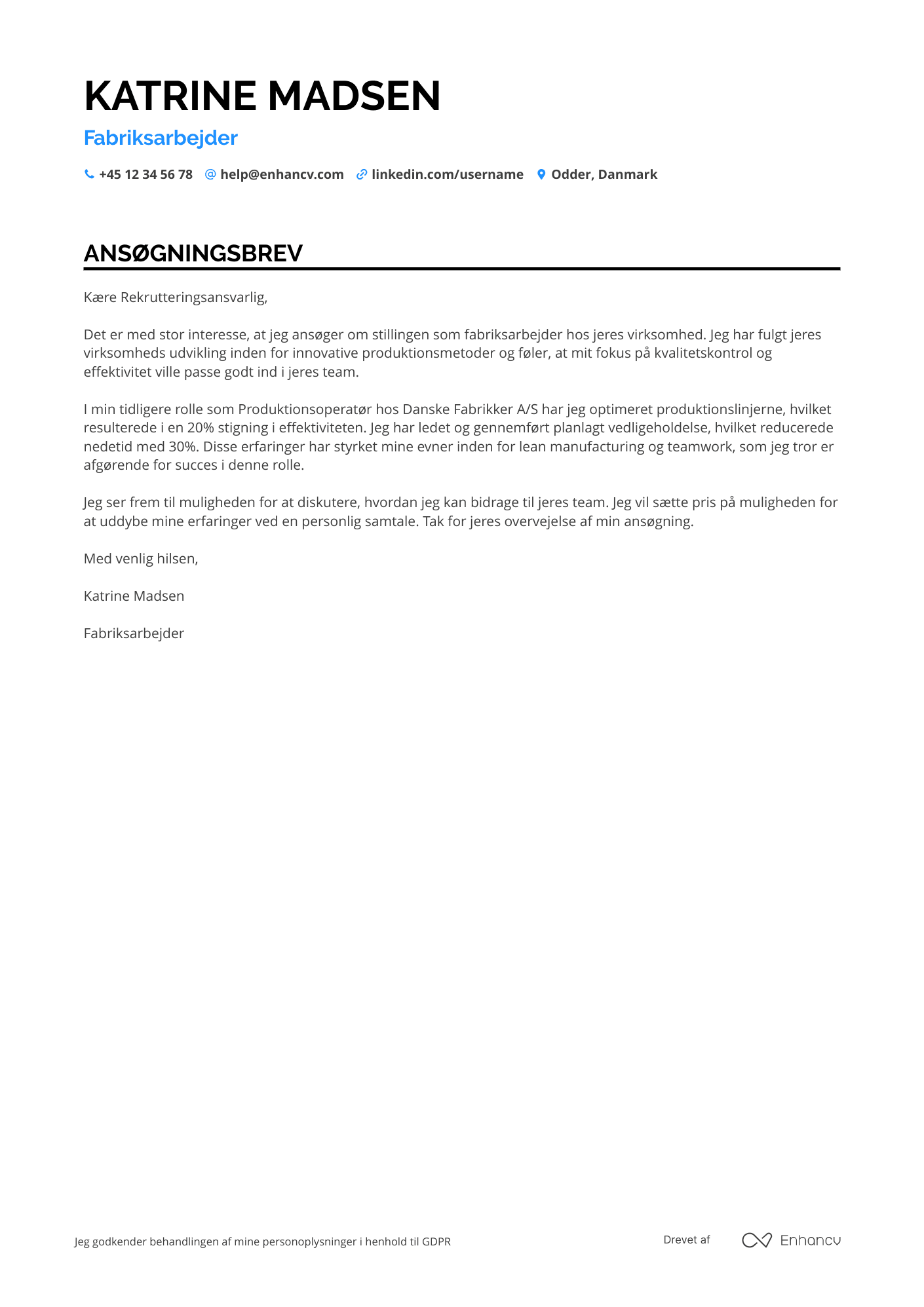 Cover Letter Example