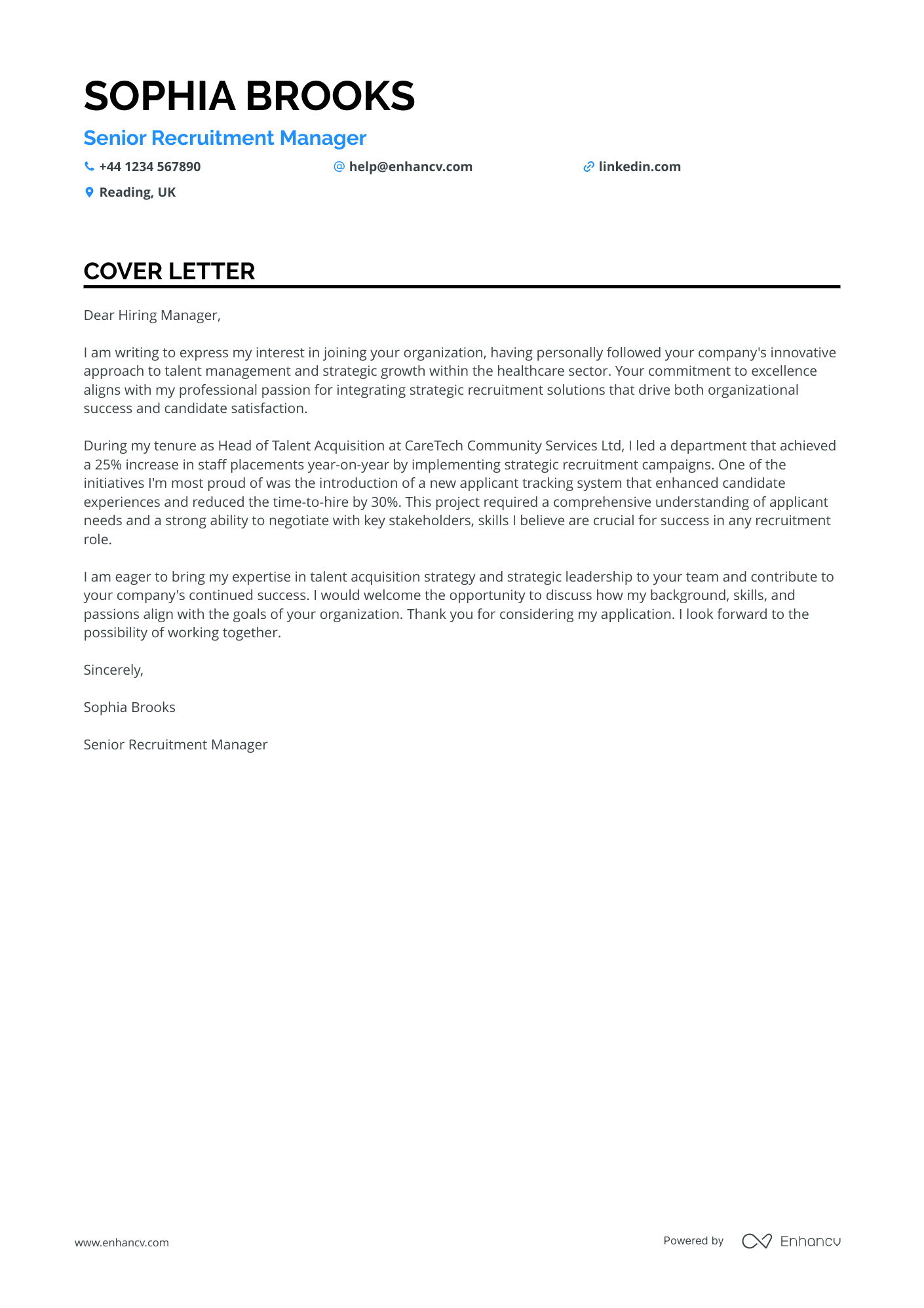 Cover Letter Example
