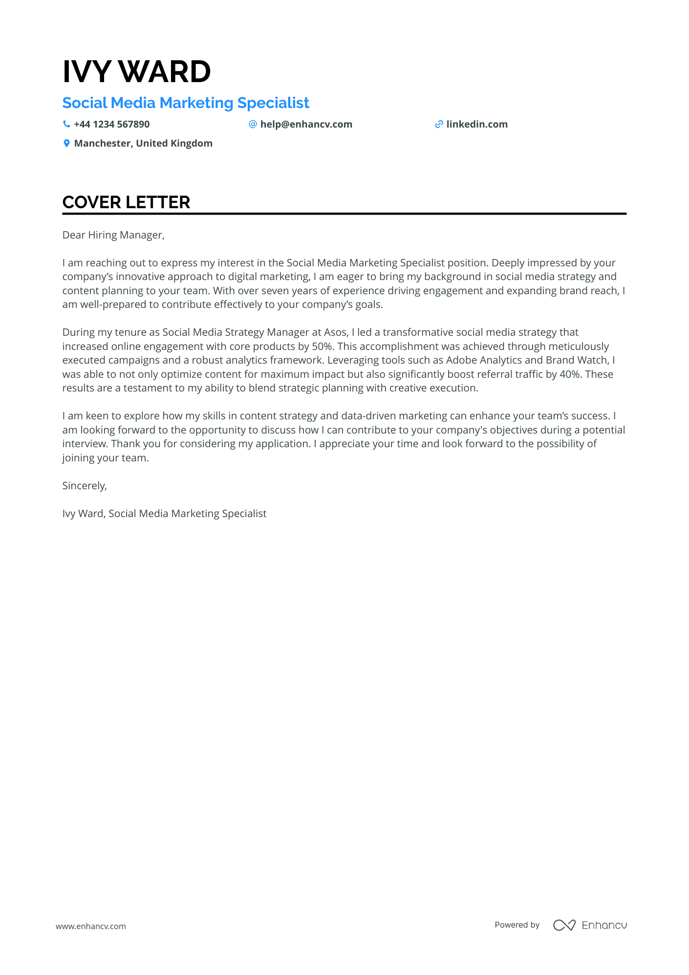 Cover Letter Example