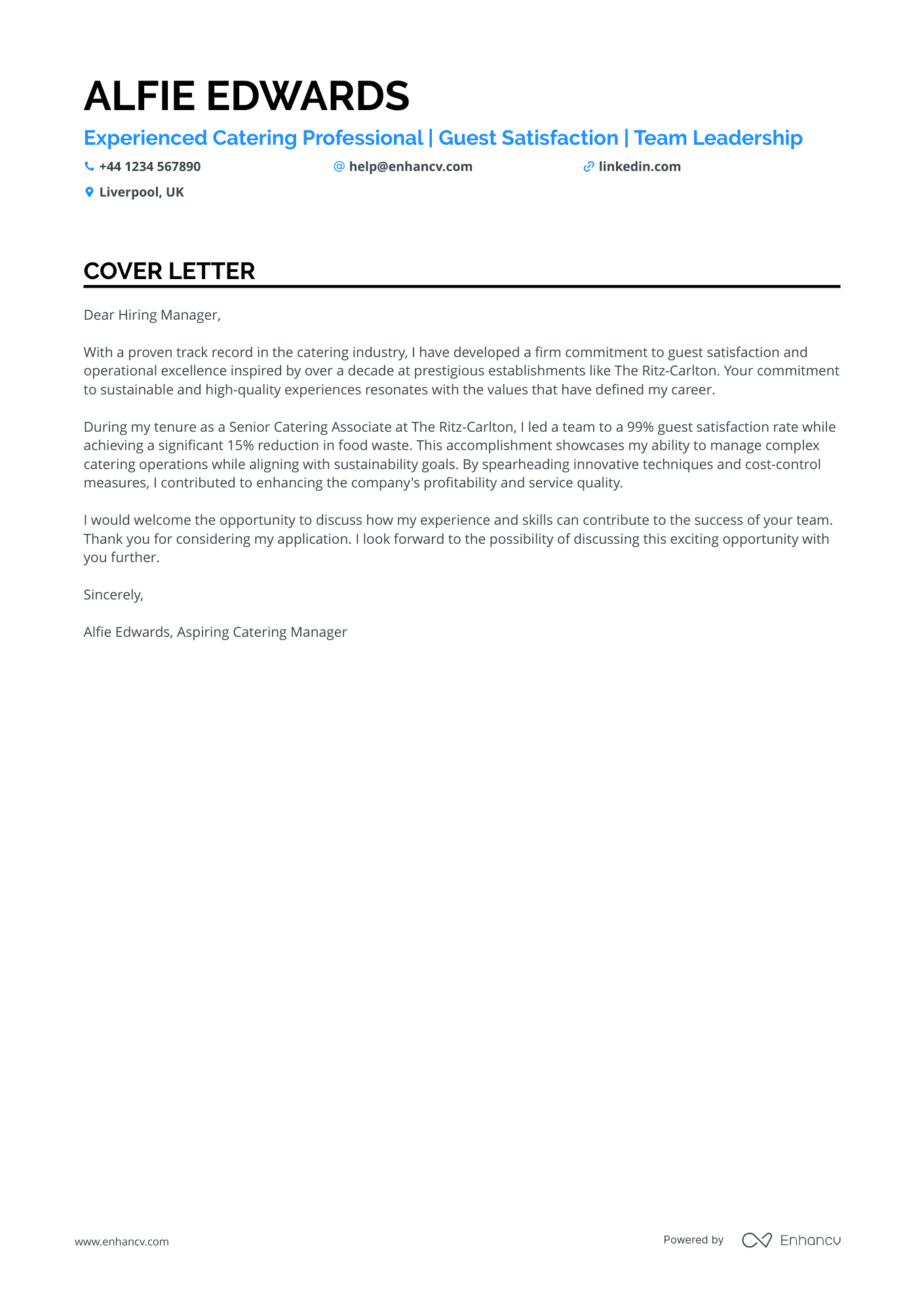 Cover Letter Example