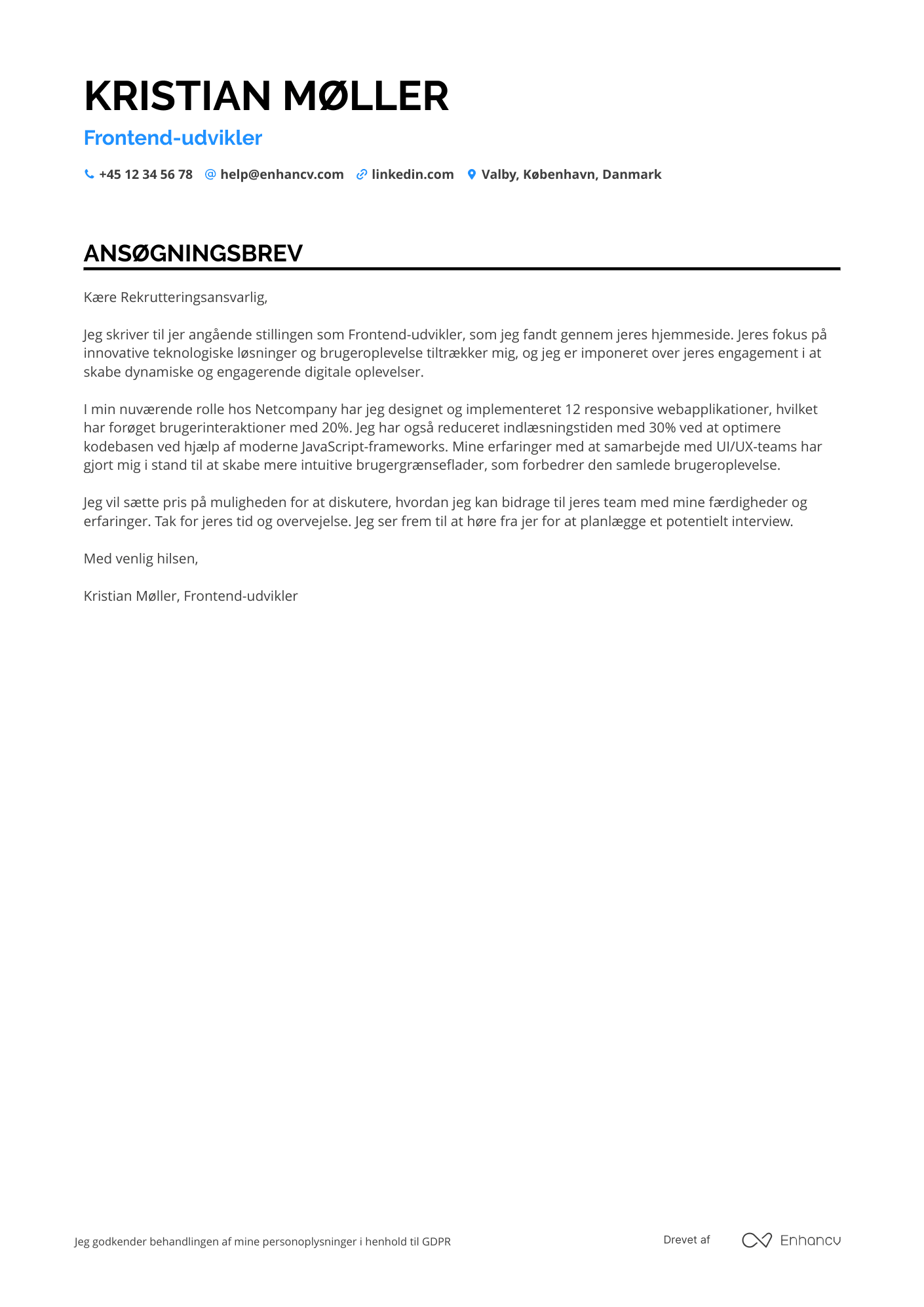 Cover Letter Example