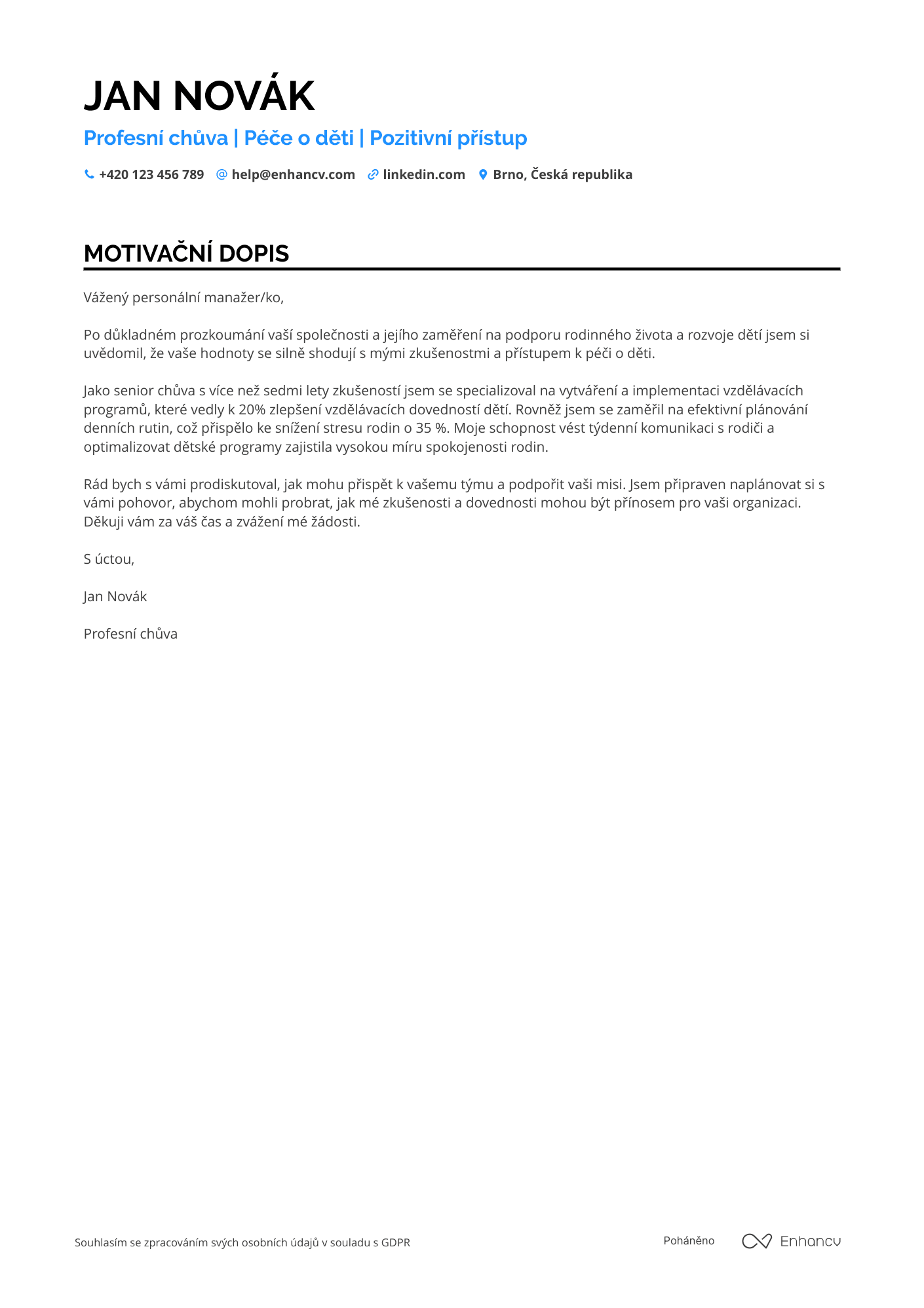 Cover Letter Example