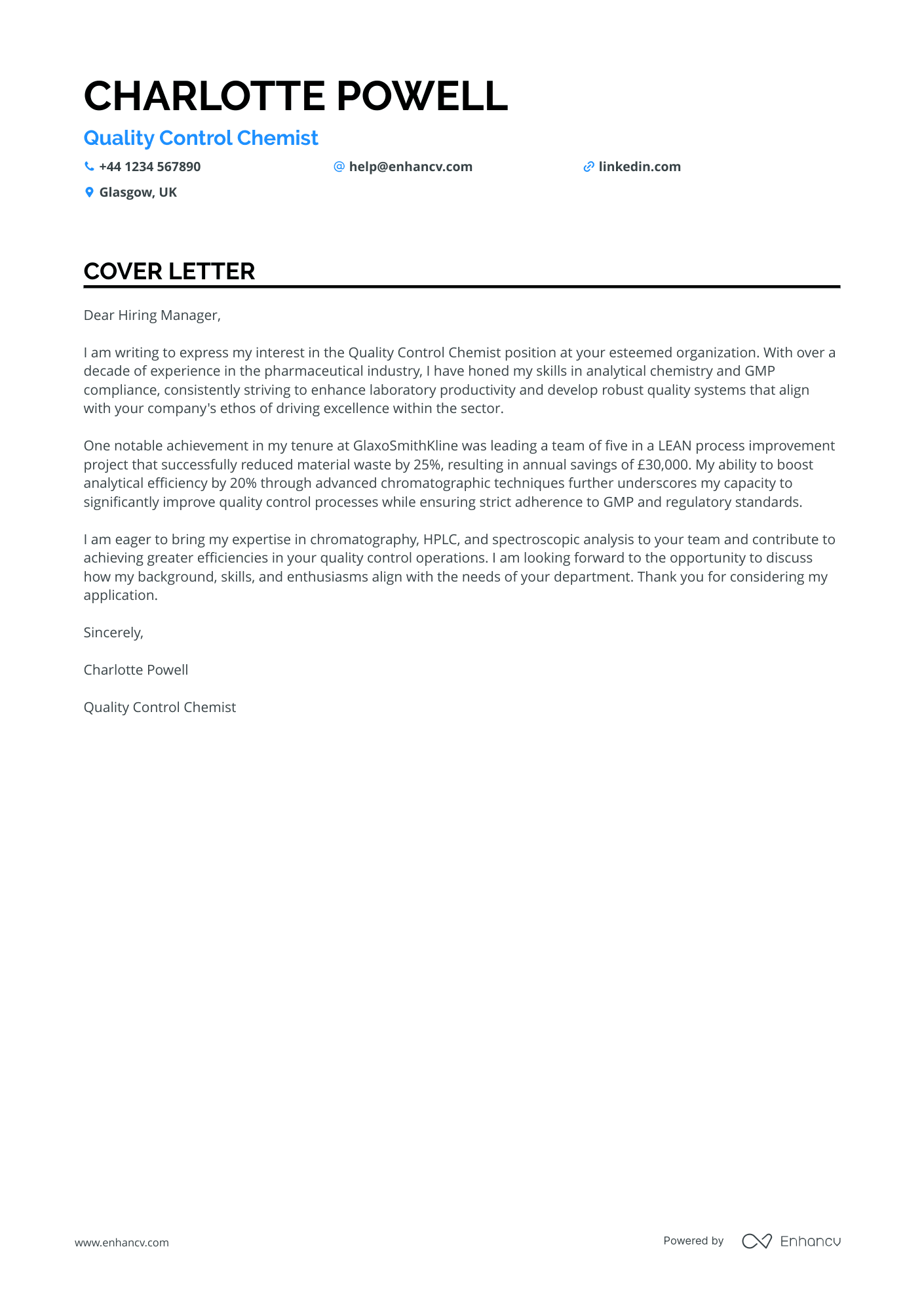 Cover Letter Example