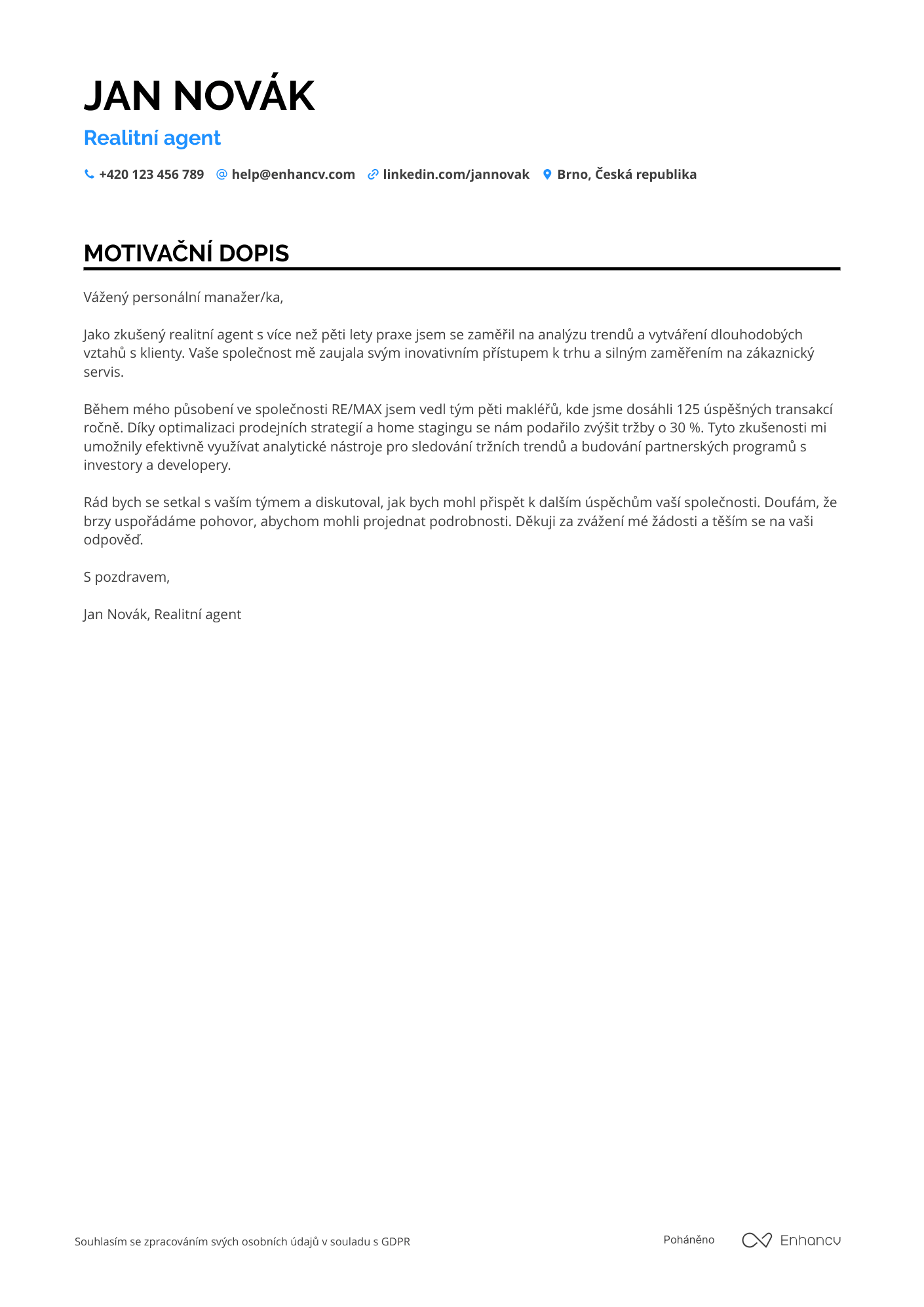 Cover Letter Example