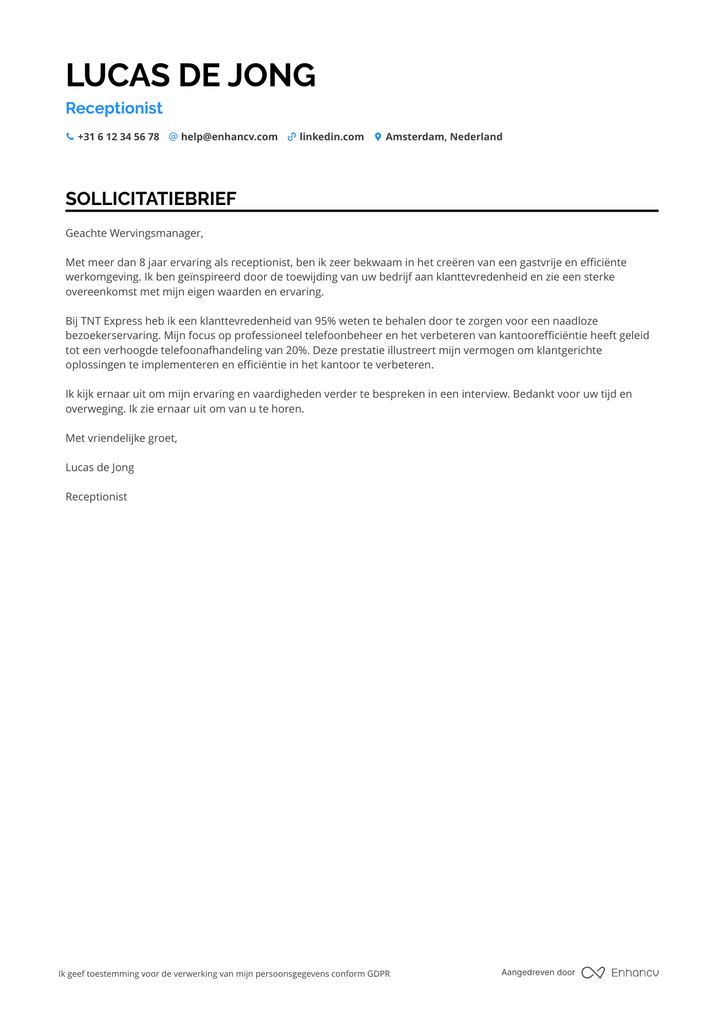 Cover Letter Example