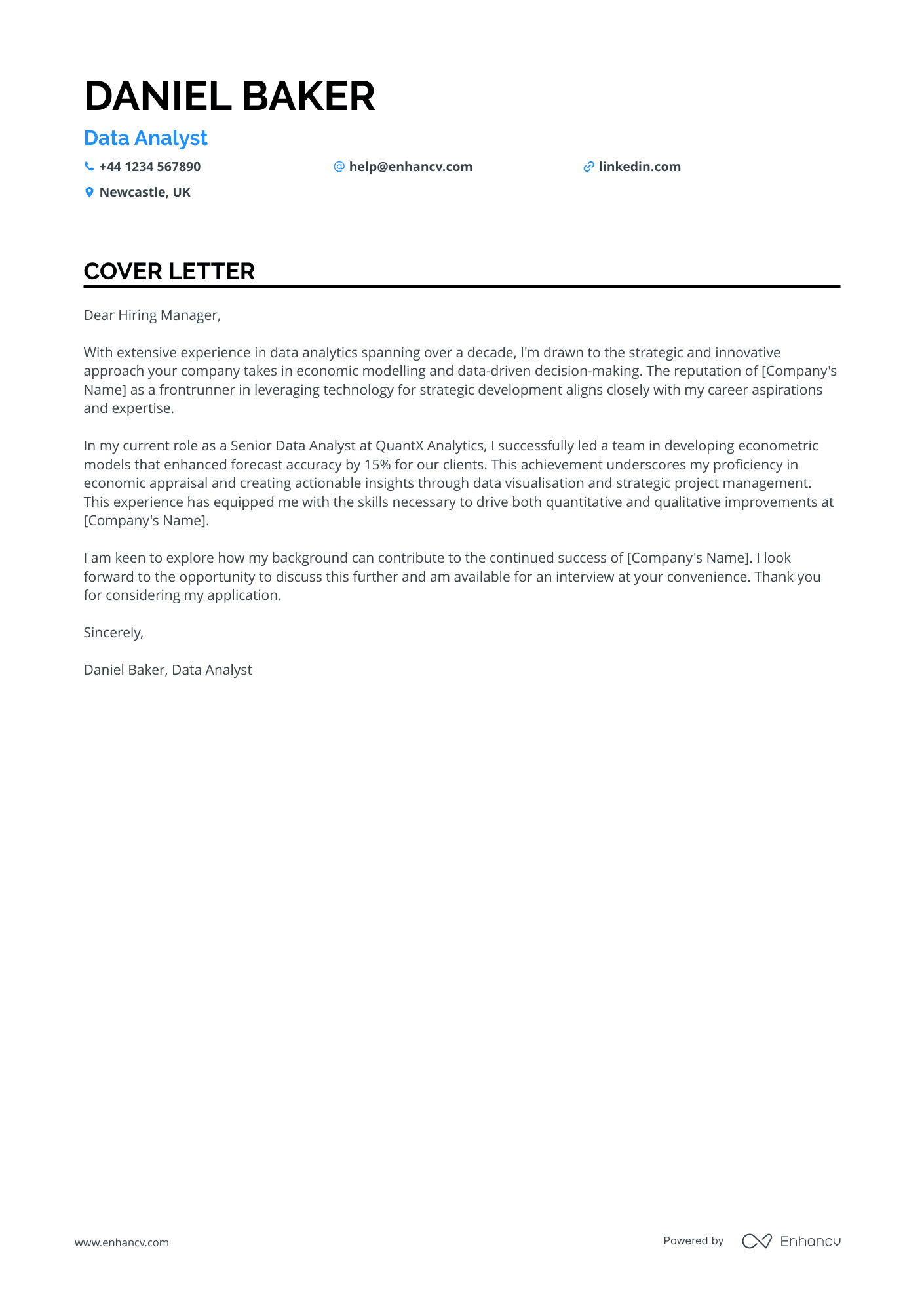 Cover Letter Example