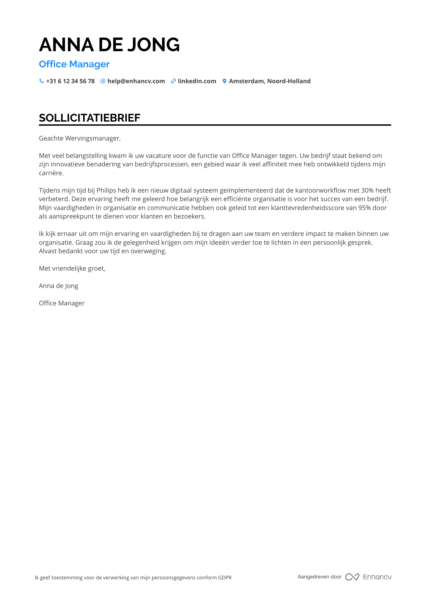 Cover Letter Example