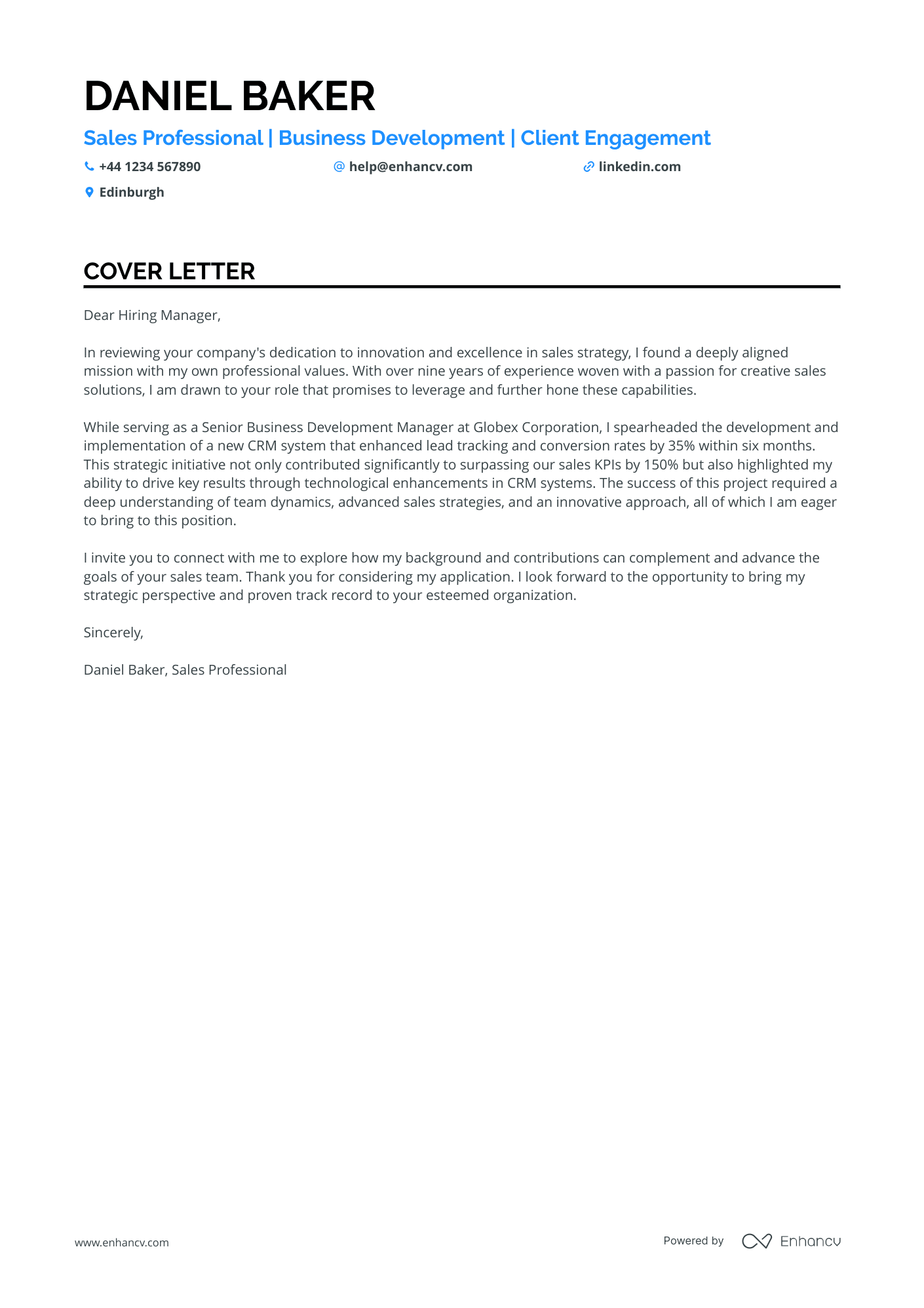Cover Letter Example