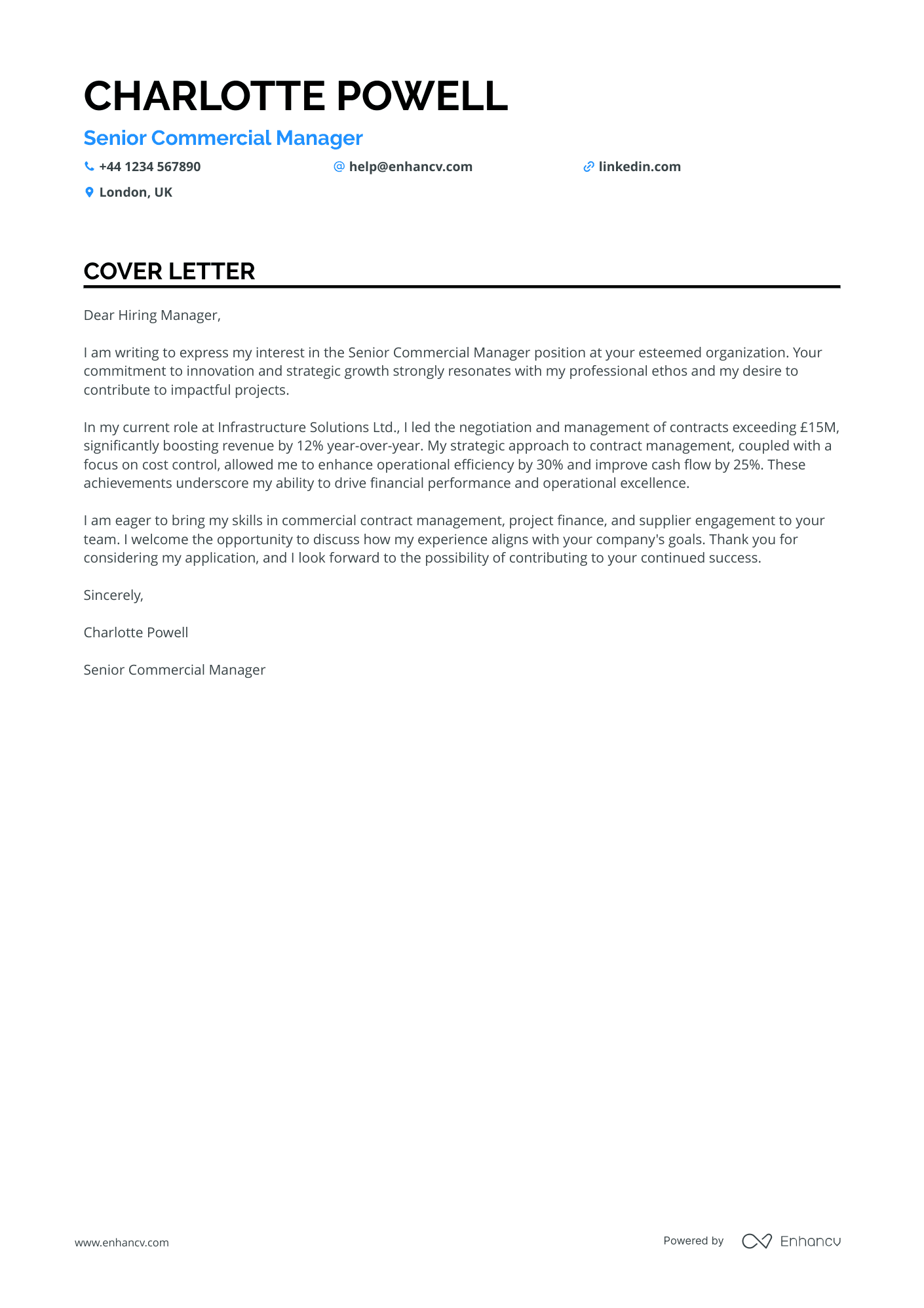 Cover Letter Example