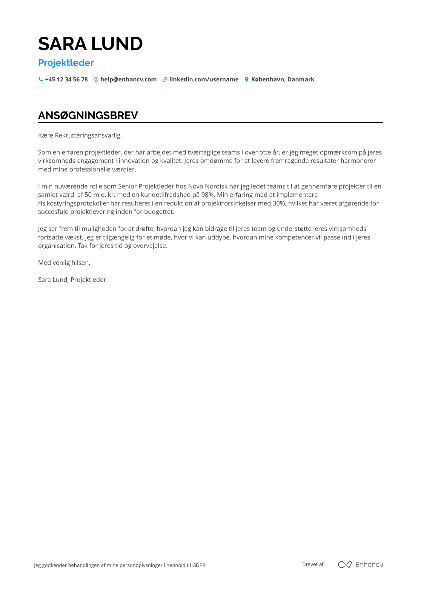 Cover Letter Example