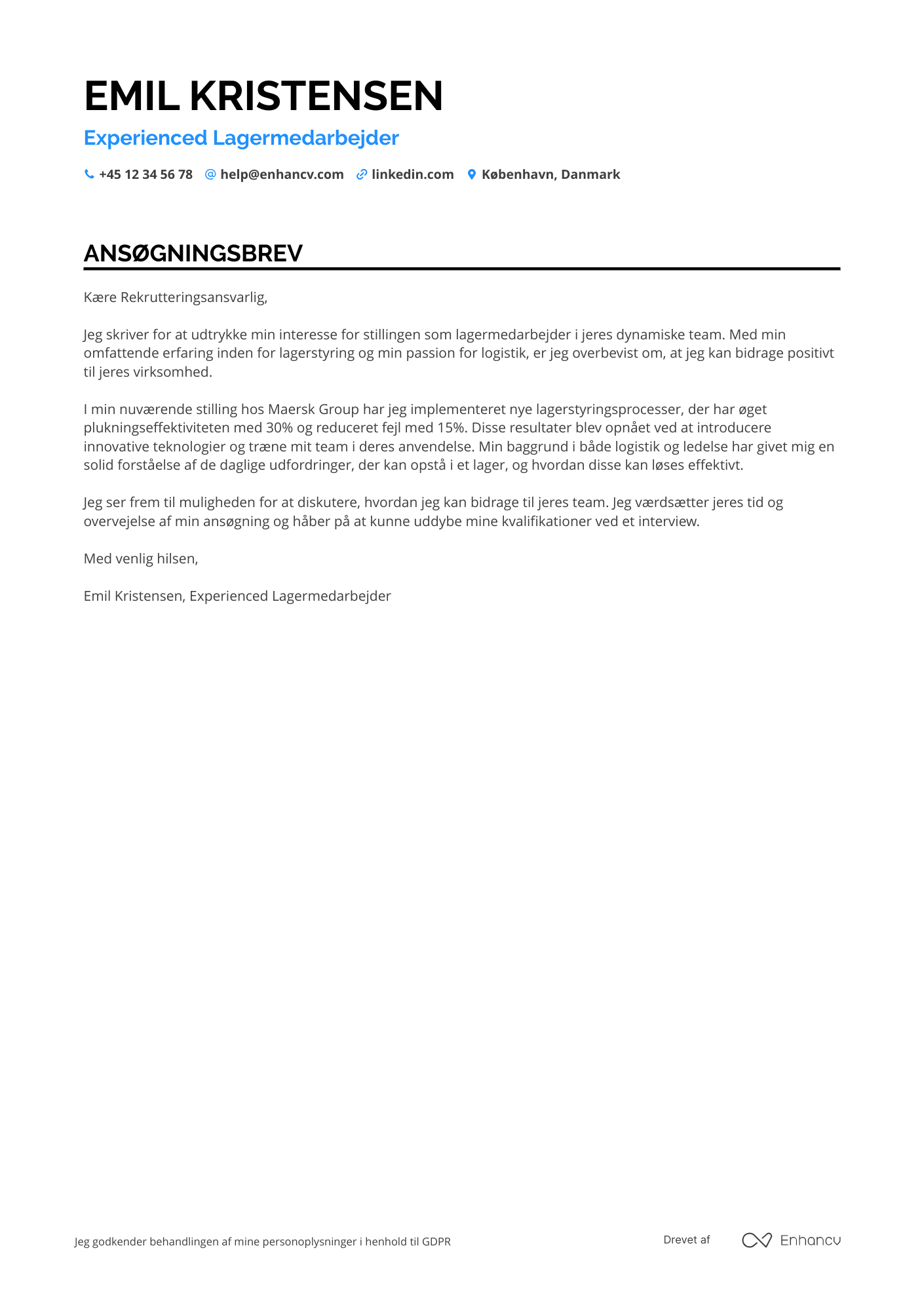 Cover Letter Example