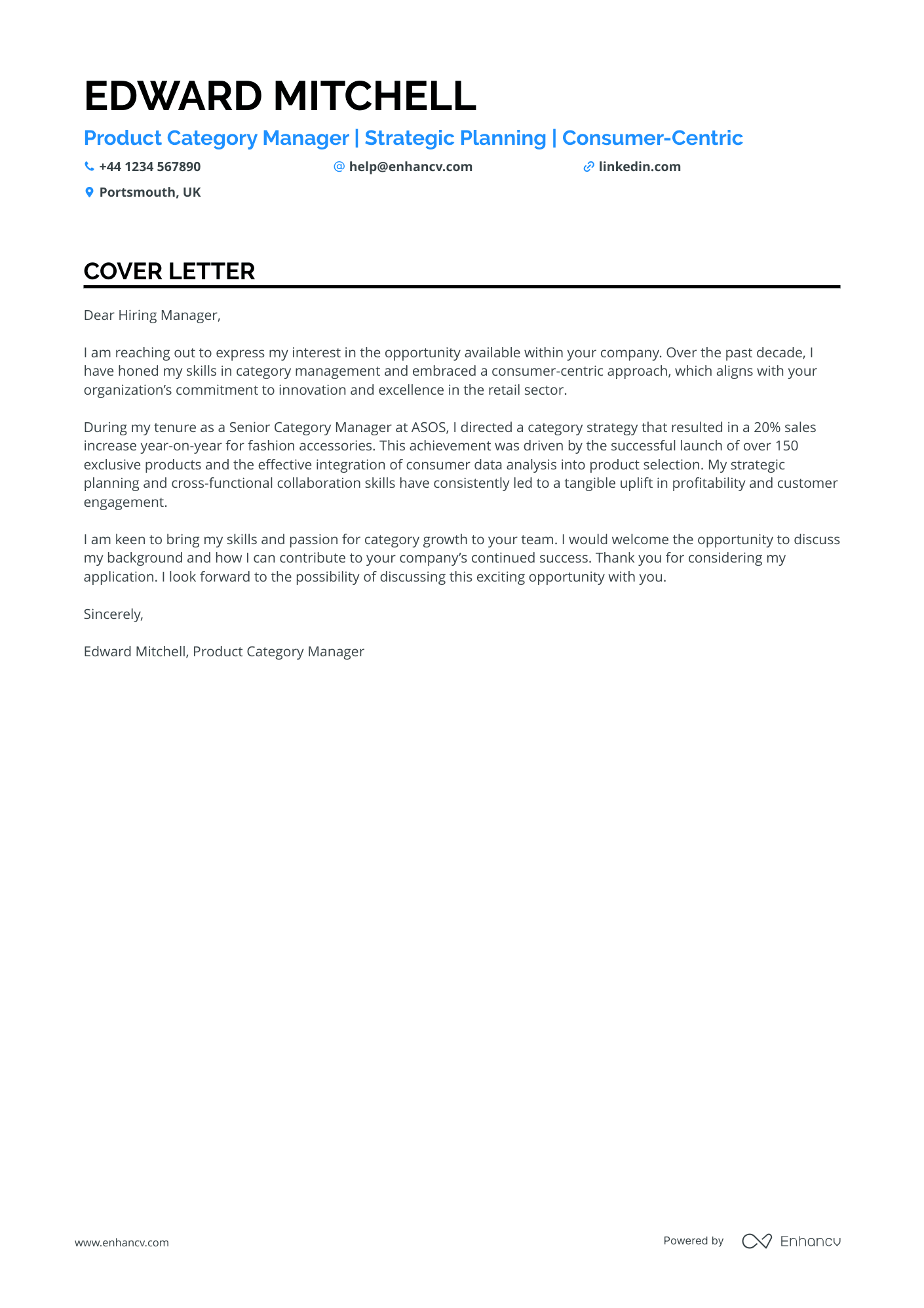 Cover Letter Example