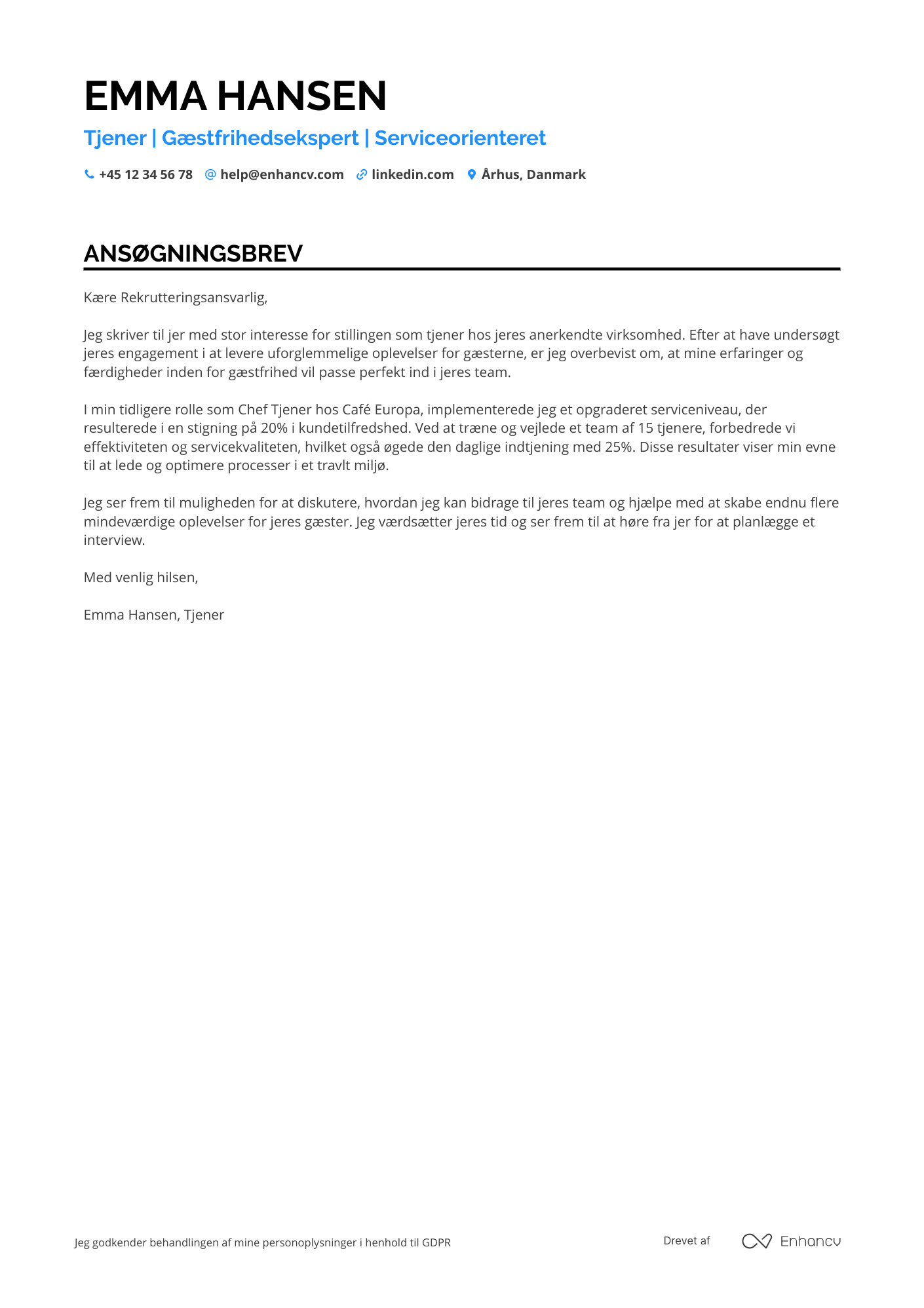 Cover Letter Example
