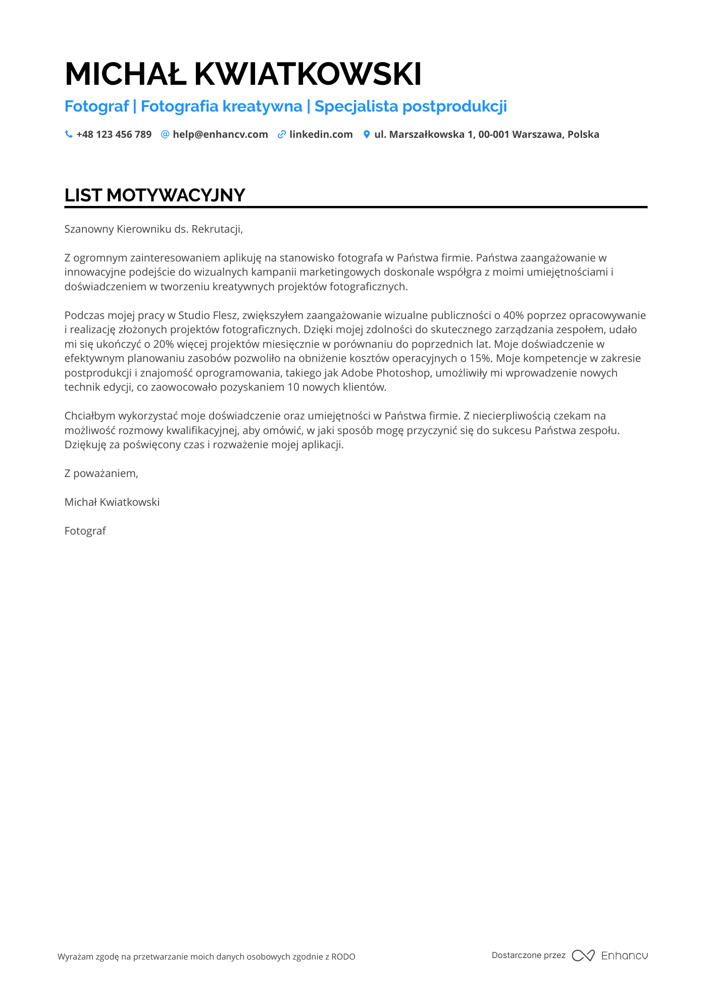 Cover Letter Example