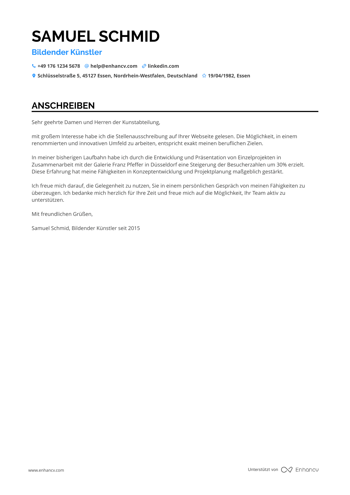 Cover Letter Example