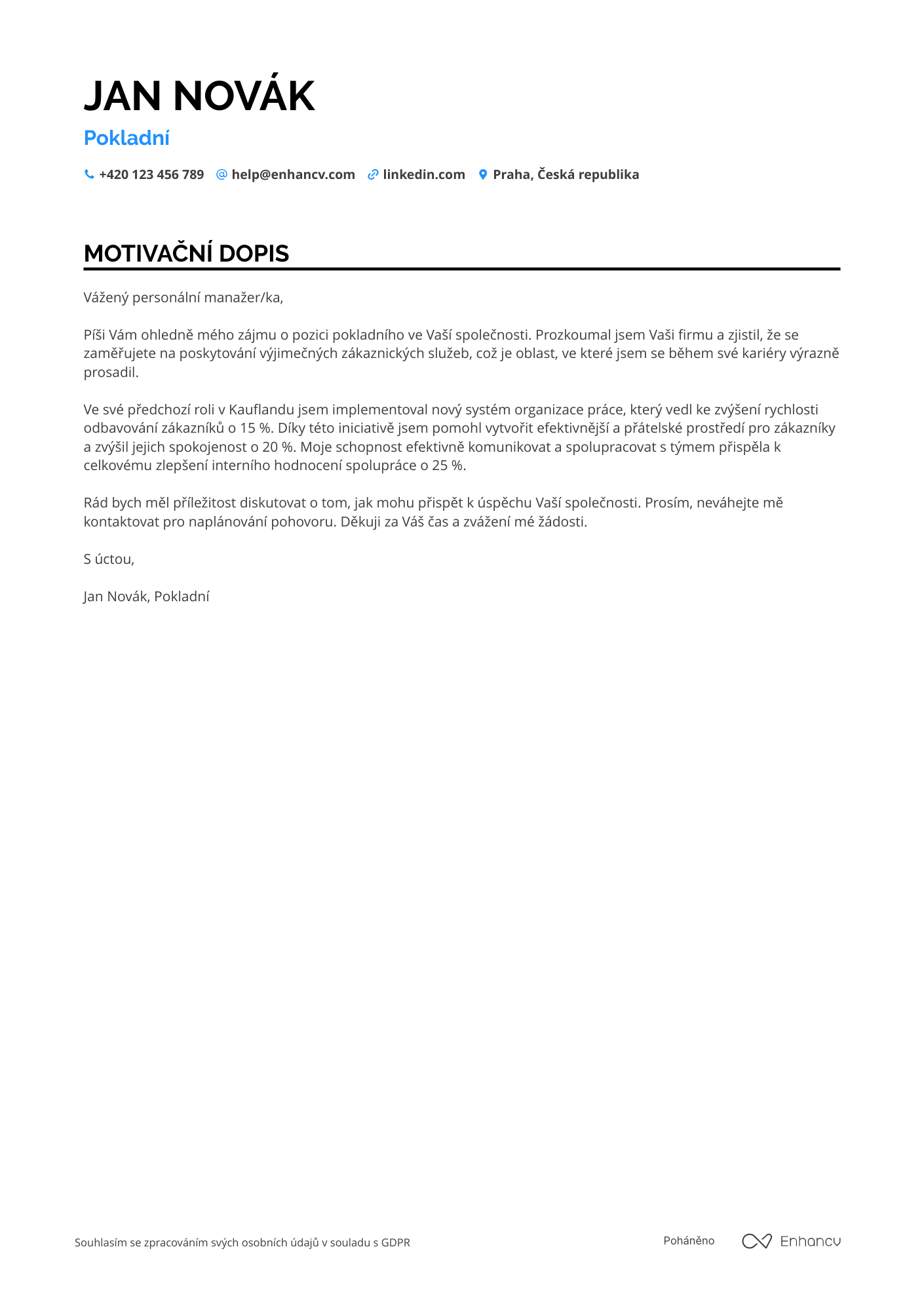 Cover Letter Example