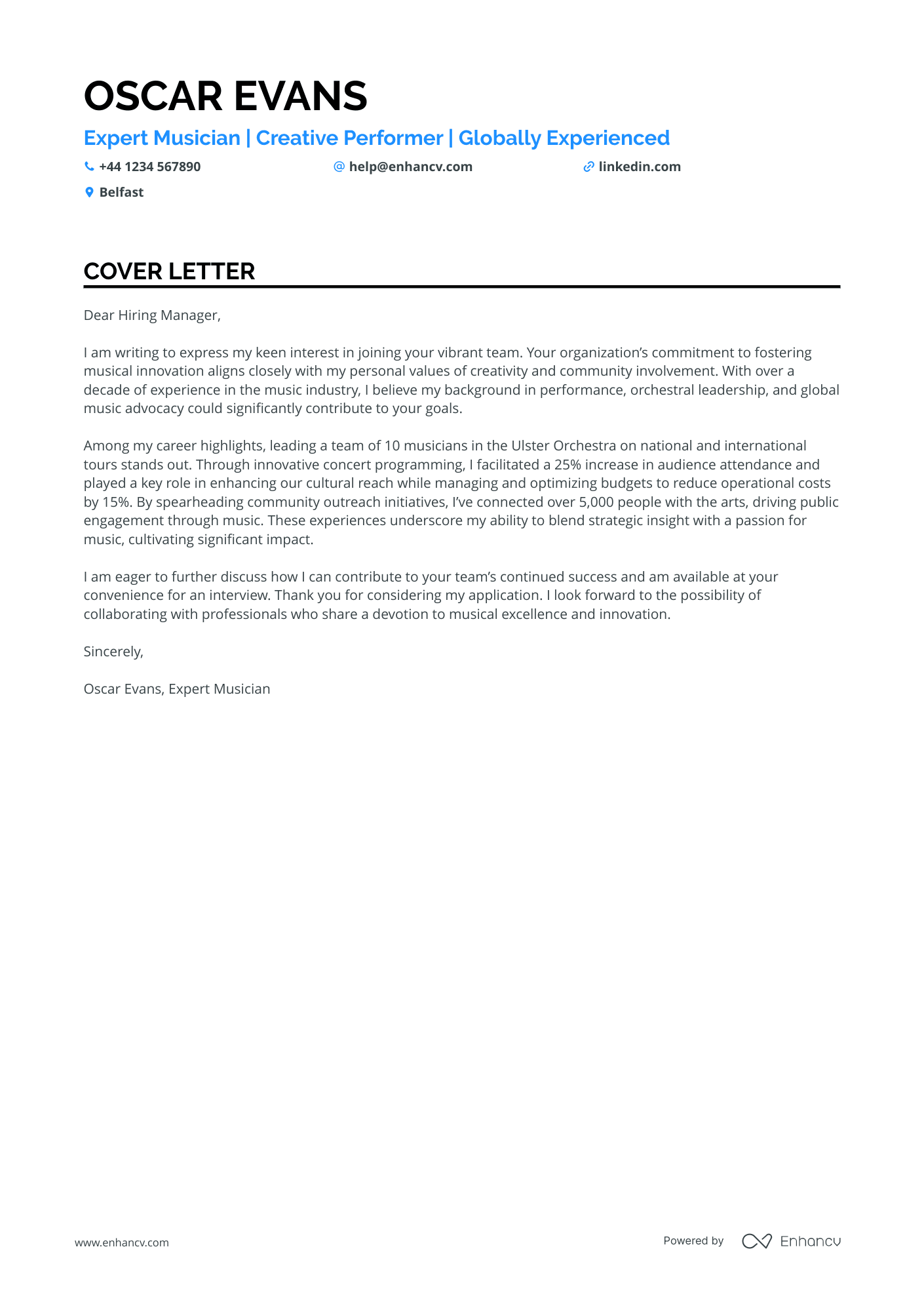 Cover Letter Example