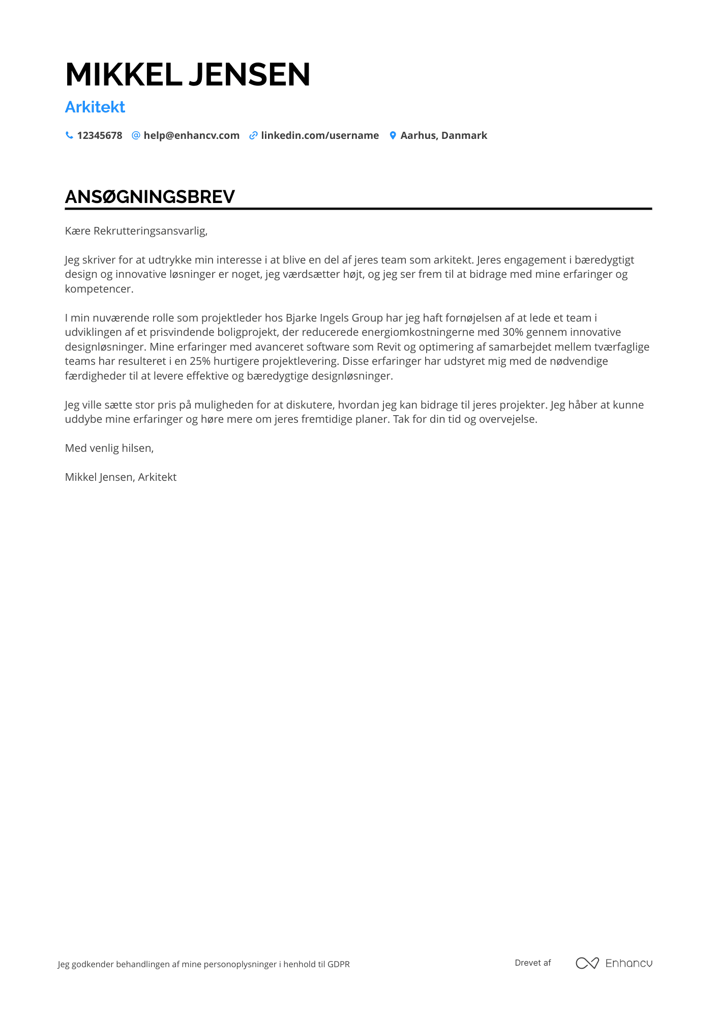 Cover Letter Example