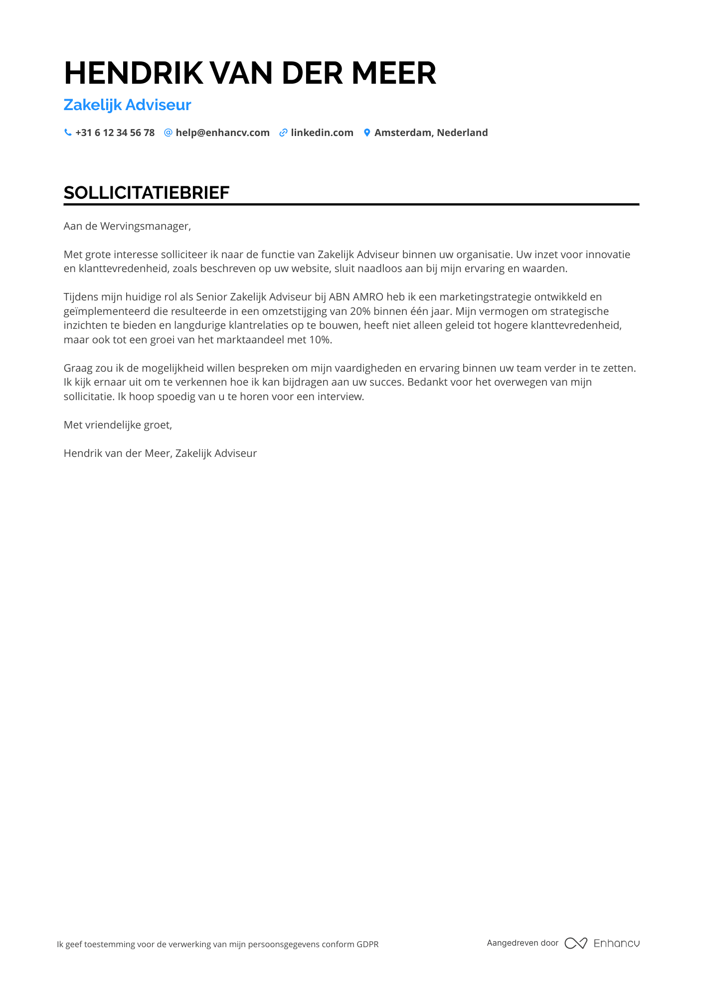 Cover Letter Example